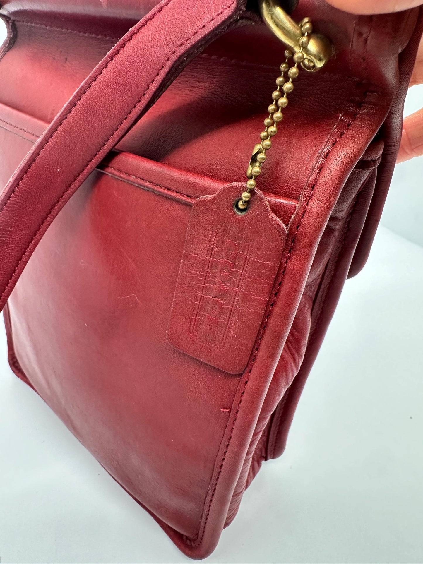 COACH Vintage Red Murphy Shoulder Crossbody Bag USA 9930 RARE | Creed/Setial Number Present