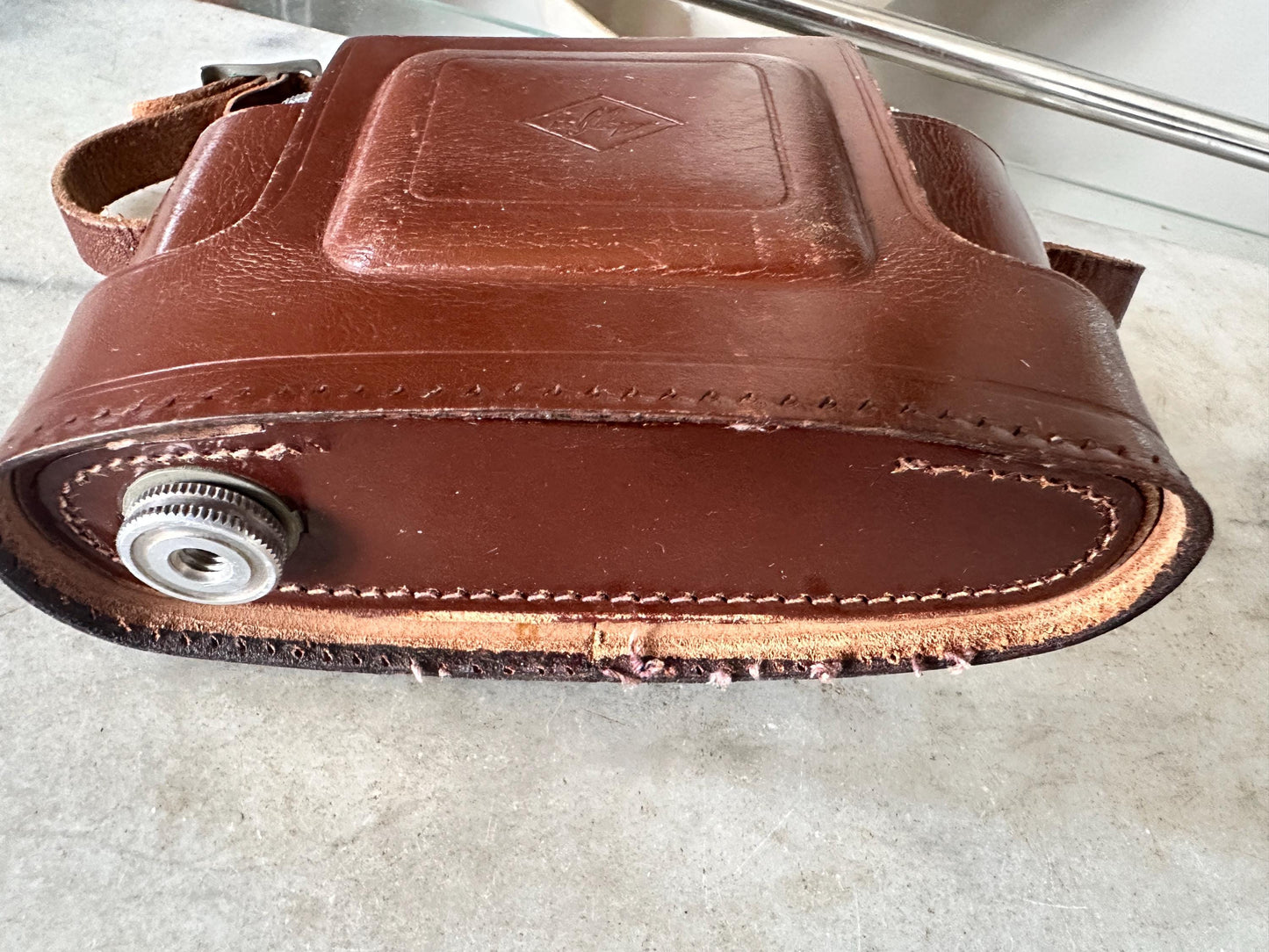 Art Deco Agfa Solinette II 35mm Camera with Leather Case, Flash