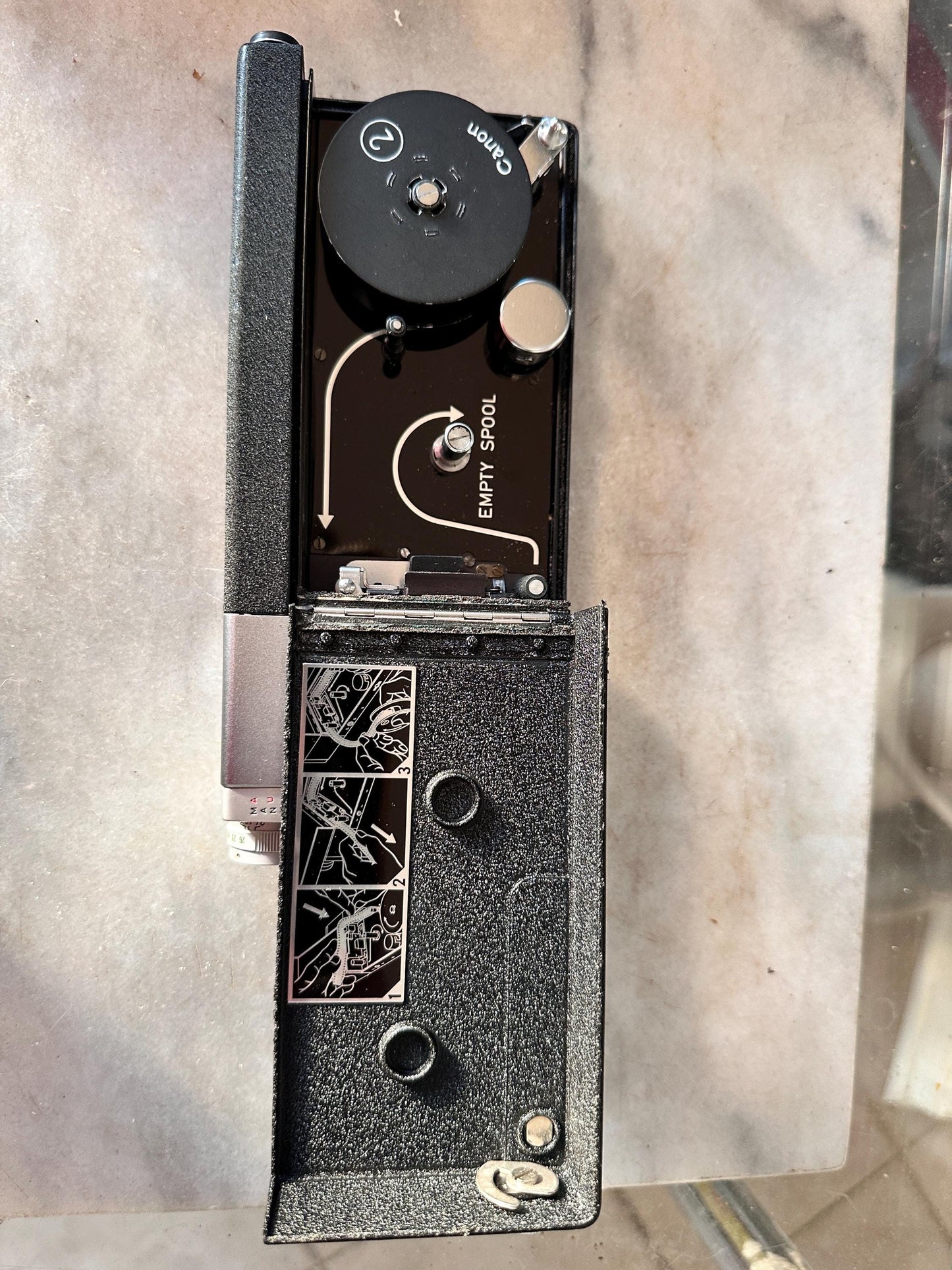 1960s Canon Cine Canonet 8 Film Camera, Japan, Original Case Manual, Running Motor