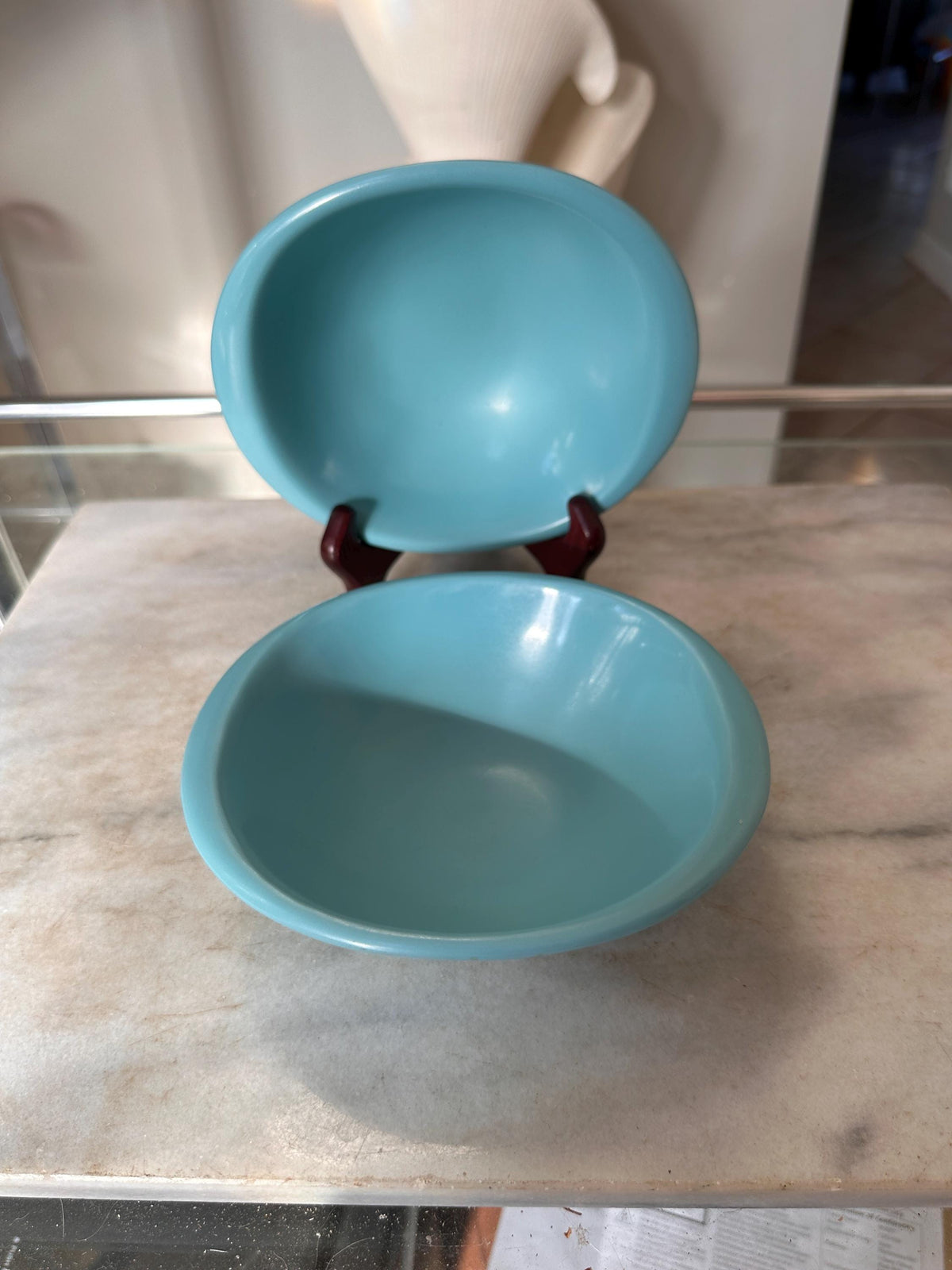 Vintage BOONTON WARE Melamine Cereal Bowl 1307-12, Turquoise - Set of 2