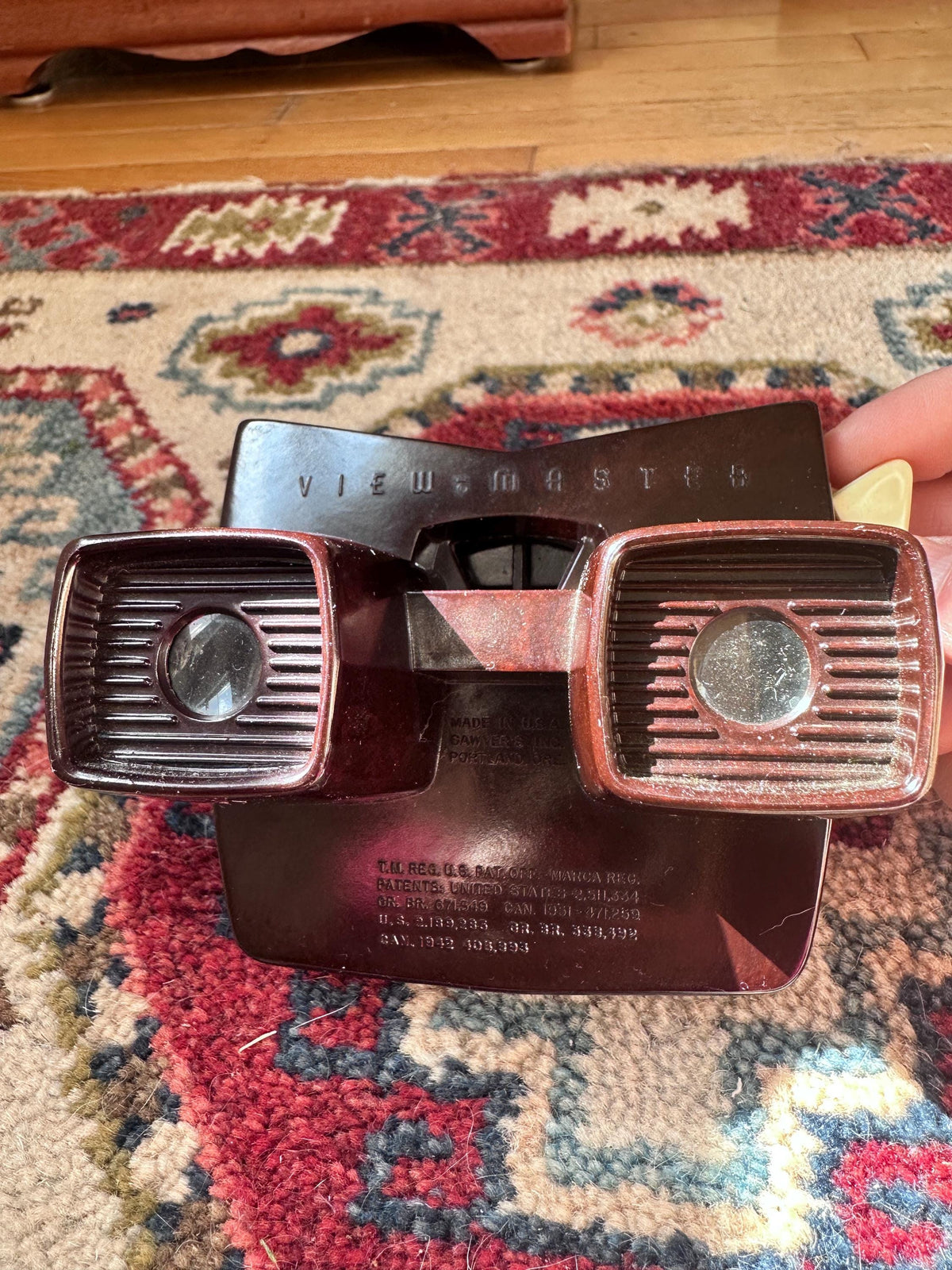 Sawyer VIEW-MASTER Stereoscope | Brown Bakelite | Portland Oregon | With Original Box Bottom