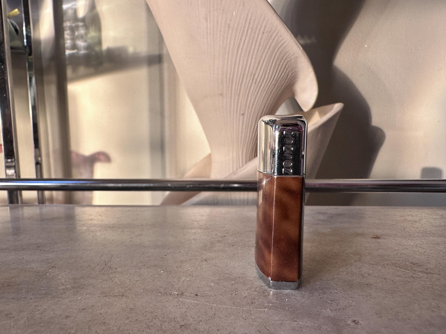 Vintage 1950s Ronson Windlite Lighter | Faux Wood & Chrome | Mid Century Windproof Outdoor Lighter | Retro Smoking Accessory Collectible