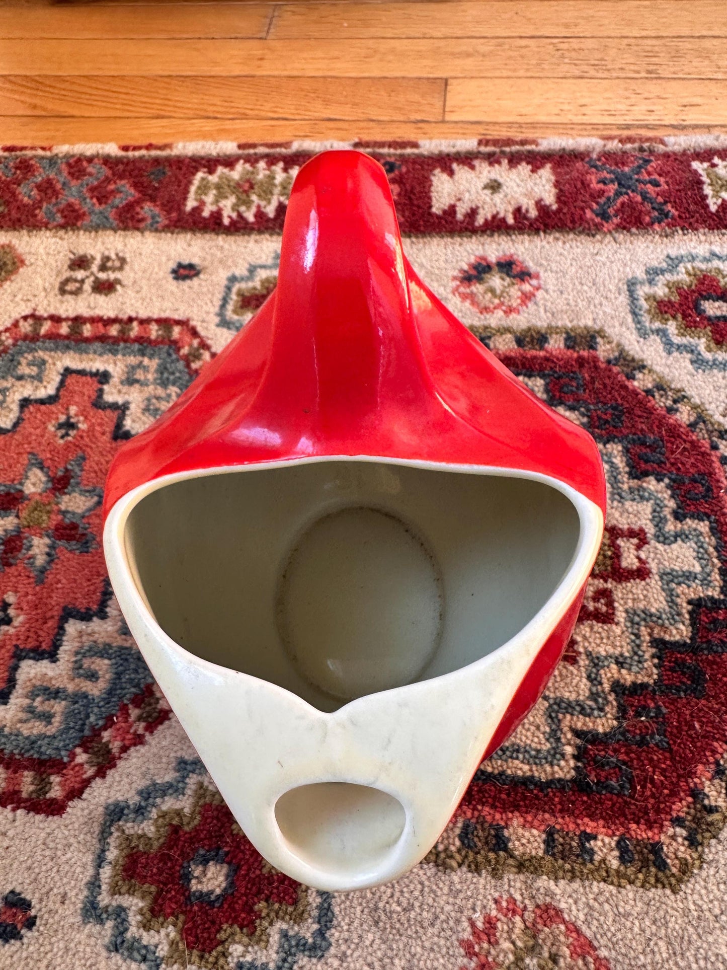 Vintage Hall China Ball Jug Pitcher – Chinese Red Mid-Century Ceramic Serving Piece