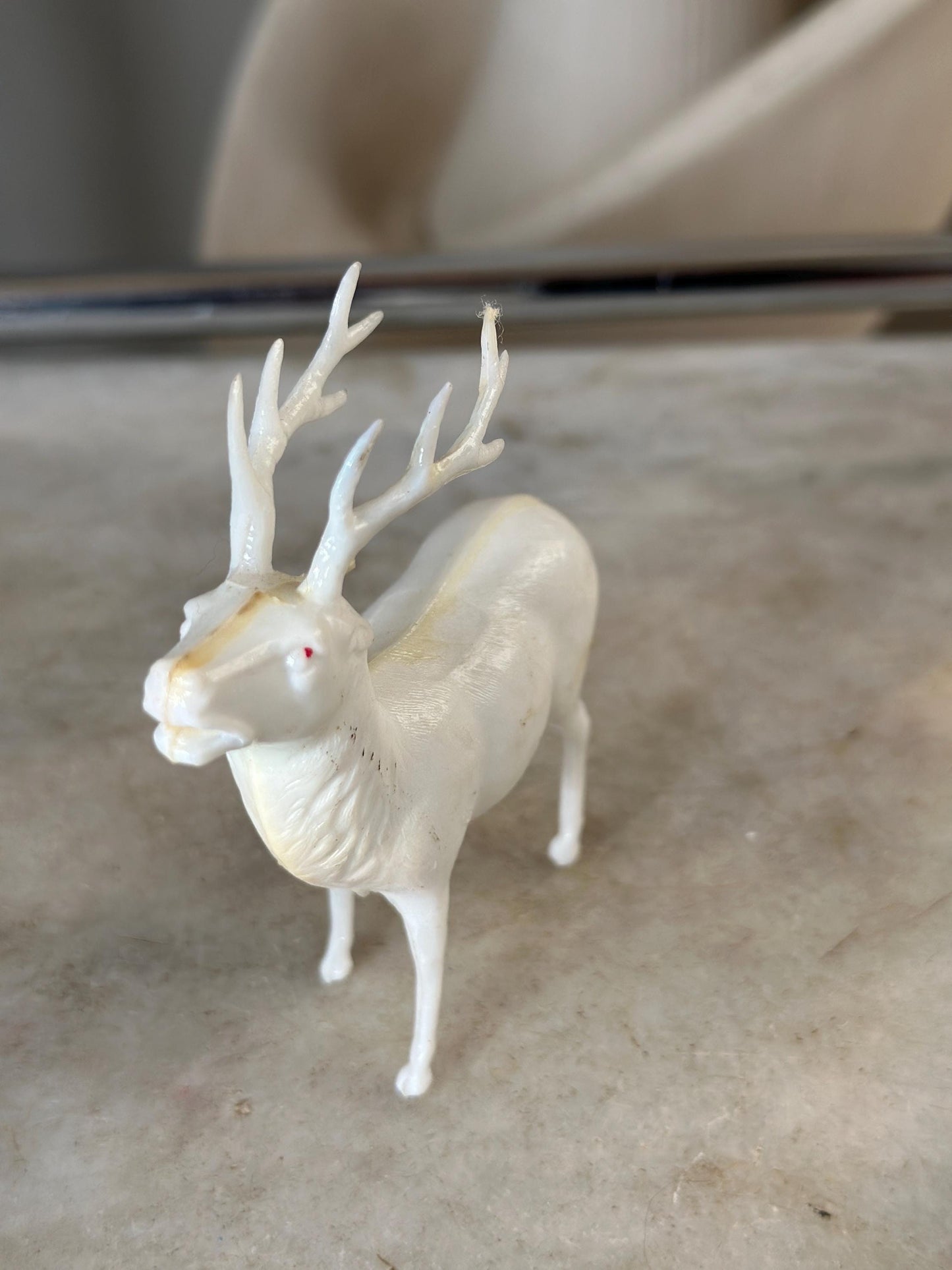 Vintage Estate Celluloid Christmas Reindeer - Set of Four