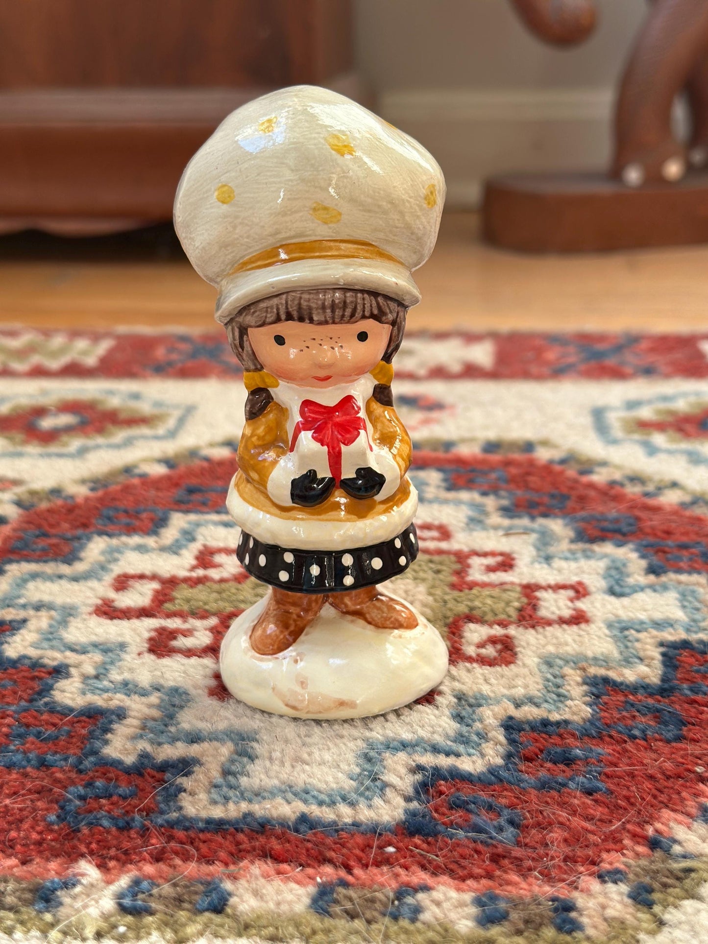 Vintage 1971 Holly Hobbie Winter Figurine – American Greetings Ceramic Collectible