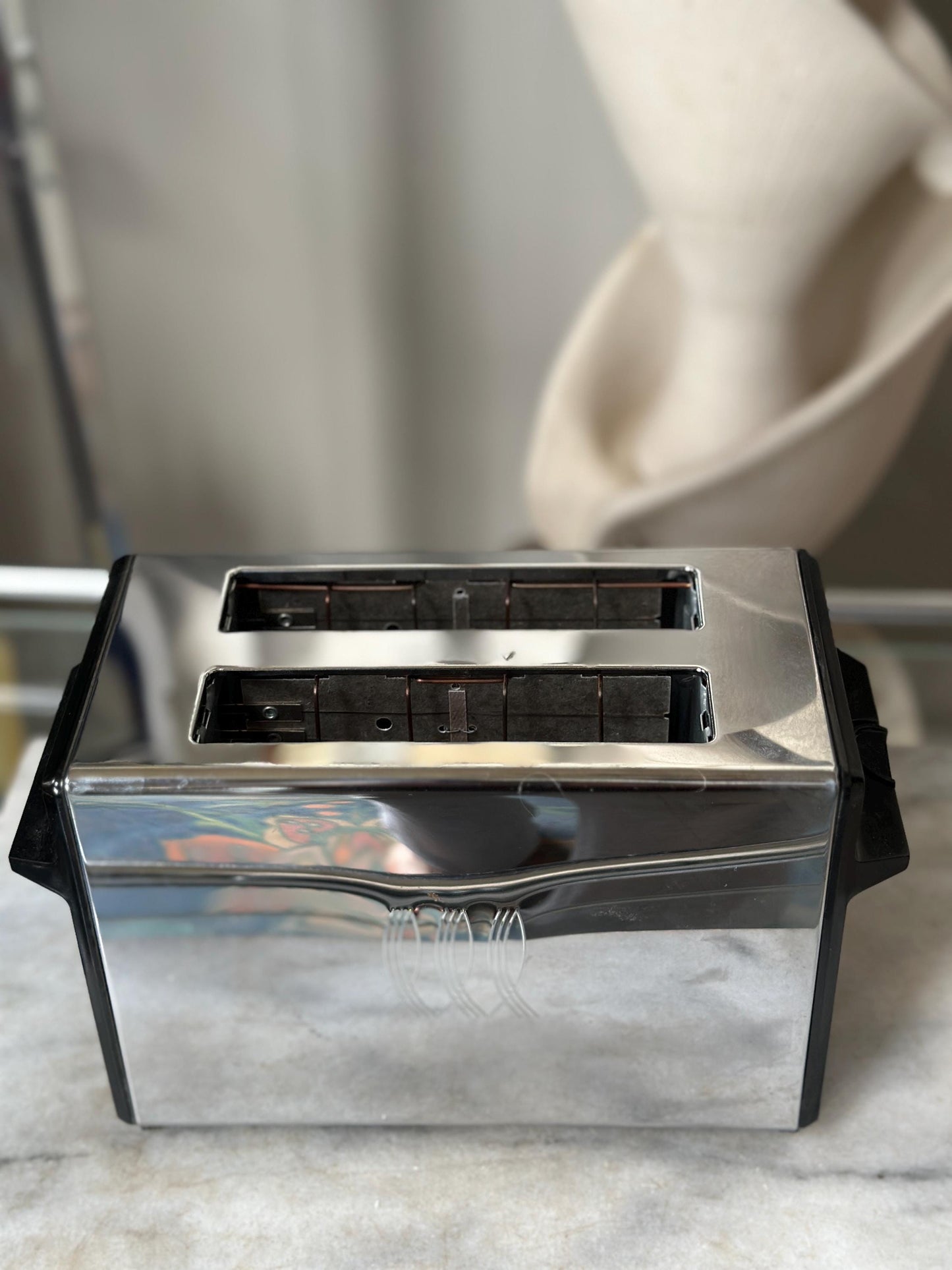 Vintage McGraw-Edison Toastmaster B700B Toaster | Chrome & Black 2-Slice Toaster | Tested, Working | Mid-Century Kitchen Appliance | Retro