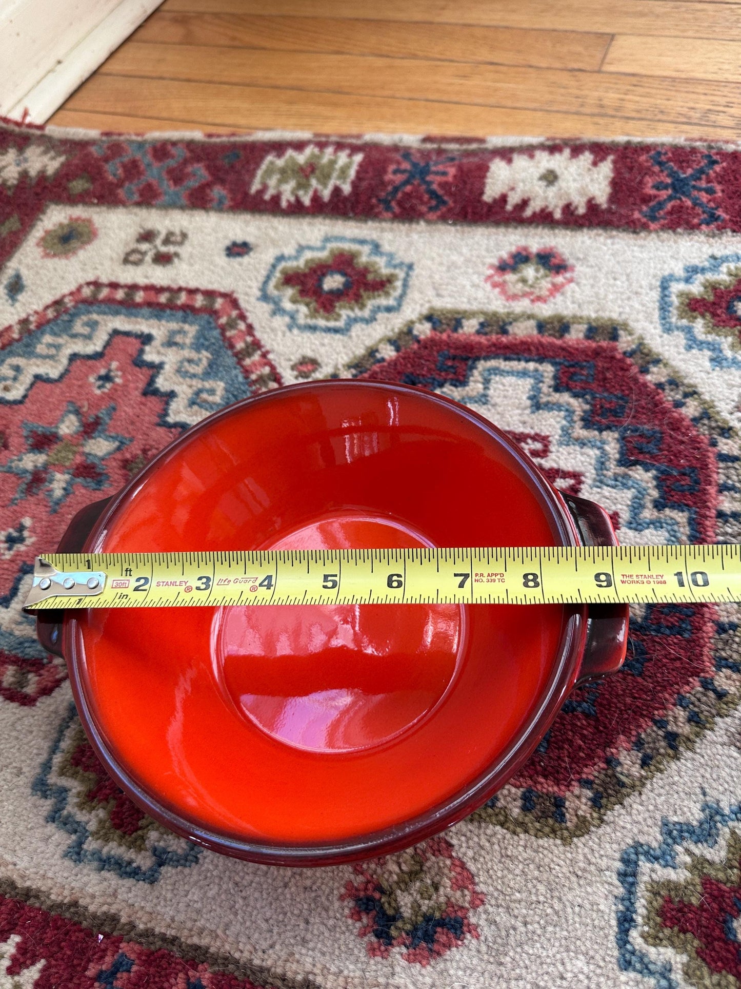Vintage Metlox Poppytrail Red Rooster Round Vegetable Bowl | Vernon Ware California Pottery | Mid Century Farmhouse Serving Bowl