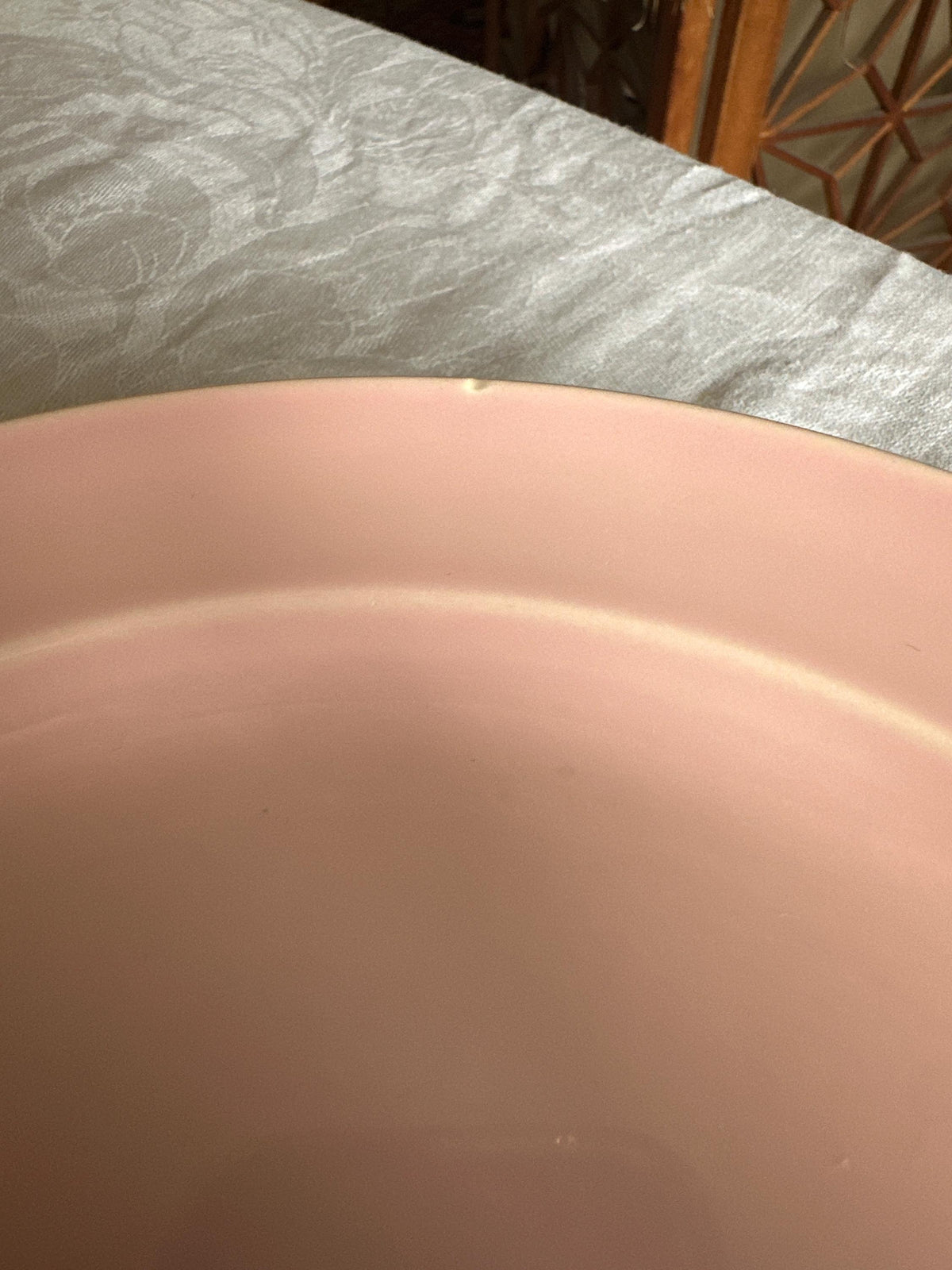 Lu-Ray Pastels Dinner Plates | Set of 2 , Mid-Century Dinnerware, 9.25”, #1248, Pink and Yellow