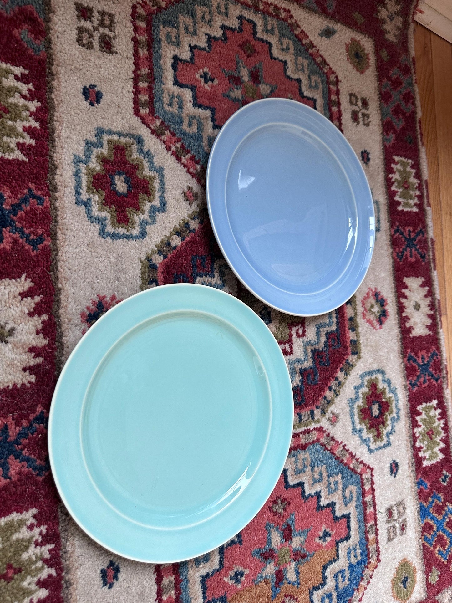 Lu-Ray Pastels Dinner Plates | Set of 2 , Mid-Century Dinnerware, 9.25”, #1248