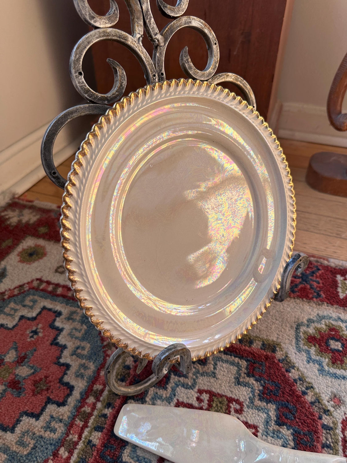 Vintage Pearl China Company Pattern PEA5 Cake Serving Set | Cake Plate, 5 Dessert Plates & Cake Server | Mid-Century Dessert Set