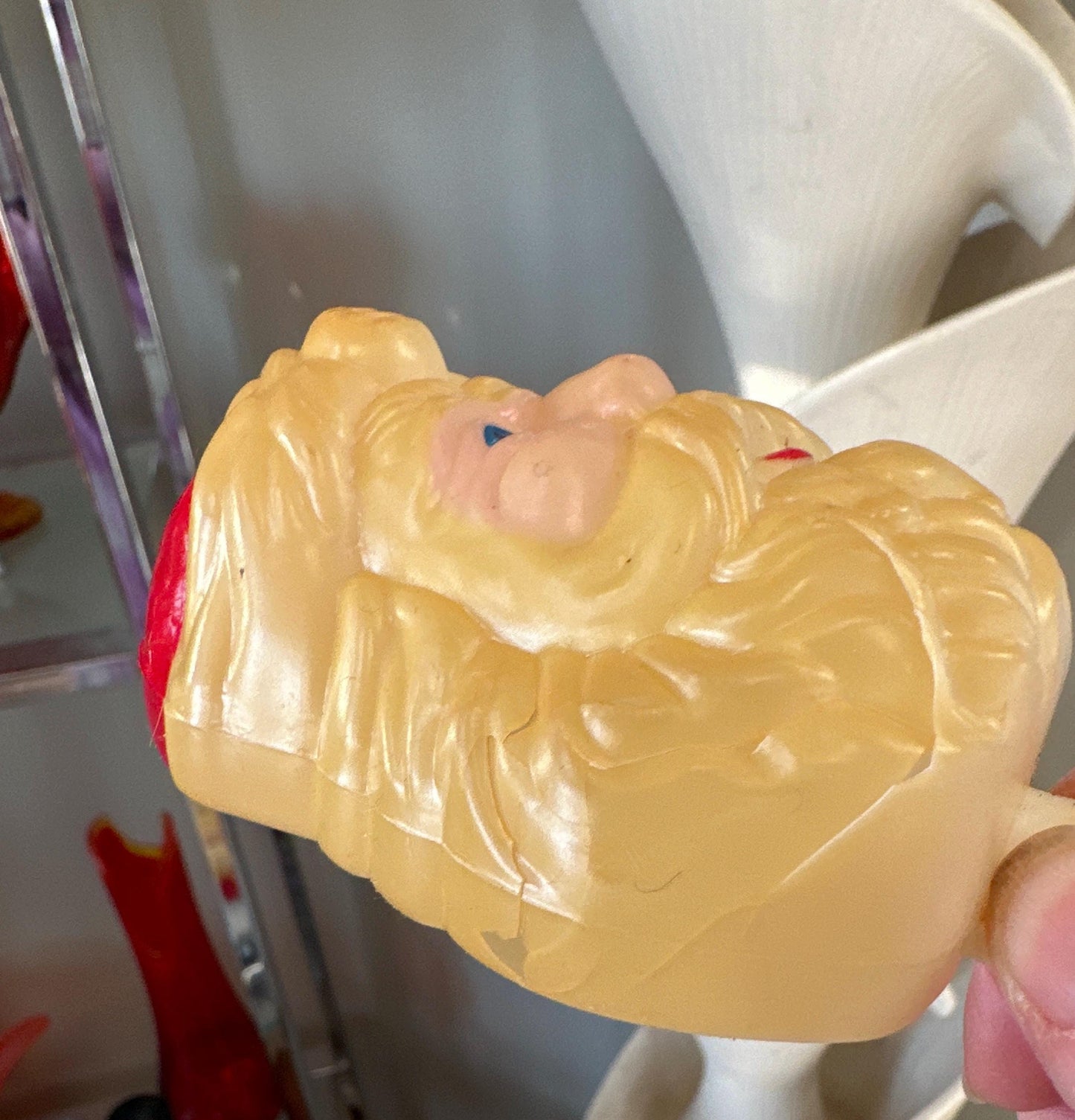 7 Vintage String Light Blow Mold Santa Claus Light Covers Retro/MCM