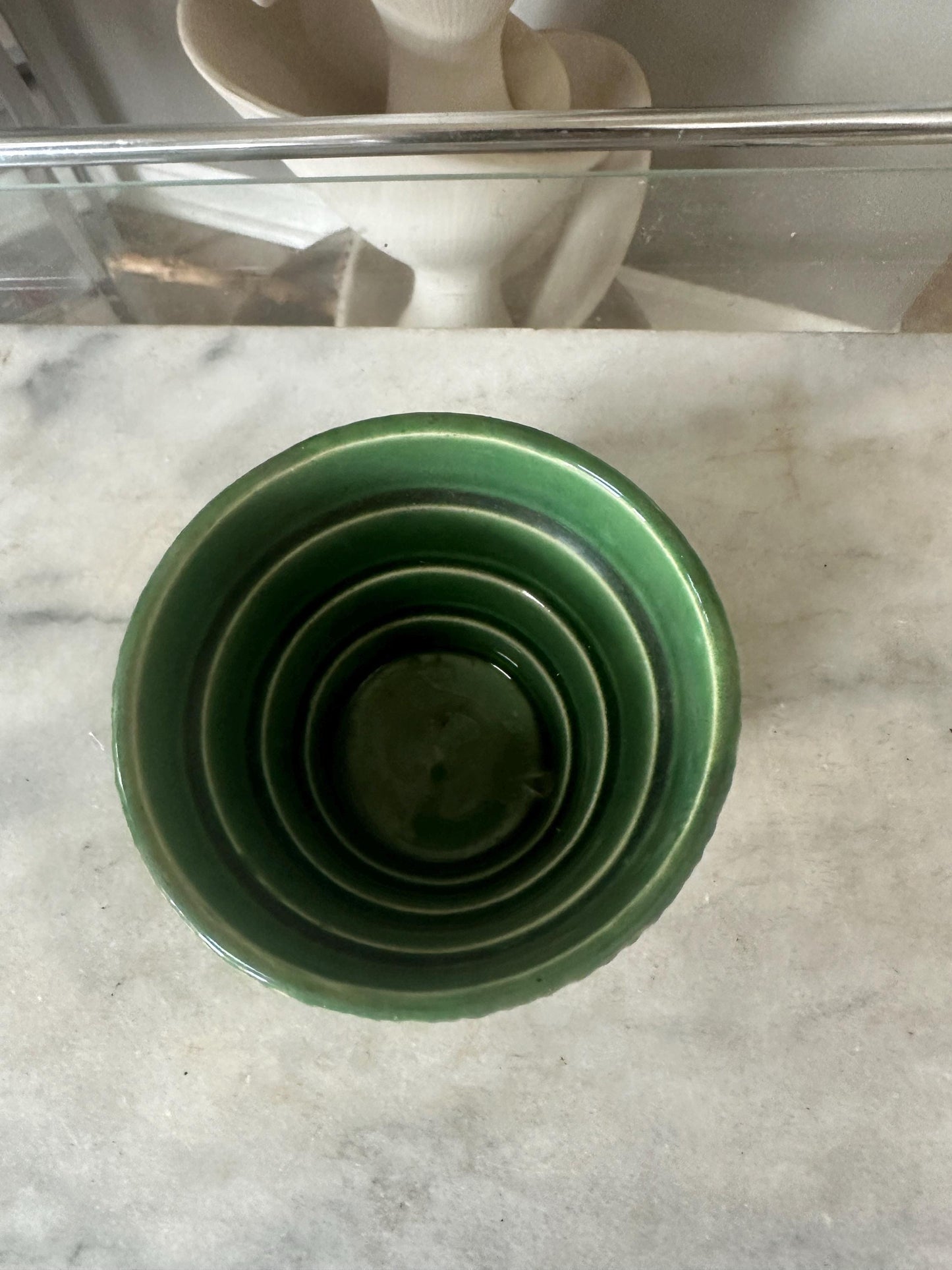 MCCOY vintage 1940’s basket weave green planter