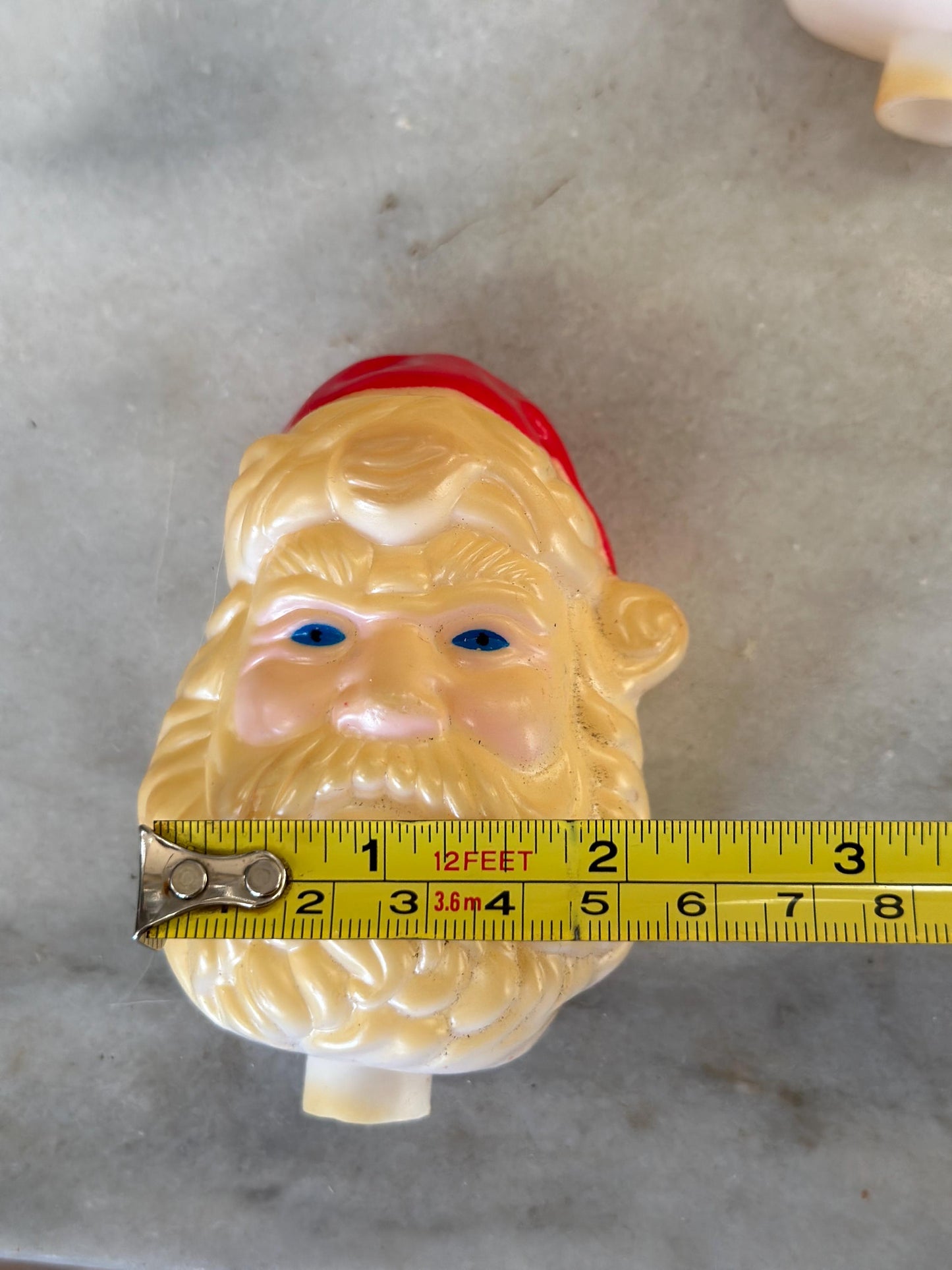 7 Vintage String Light Blow Mold Santa Claus Light Covers Retro/MCM