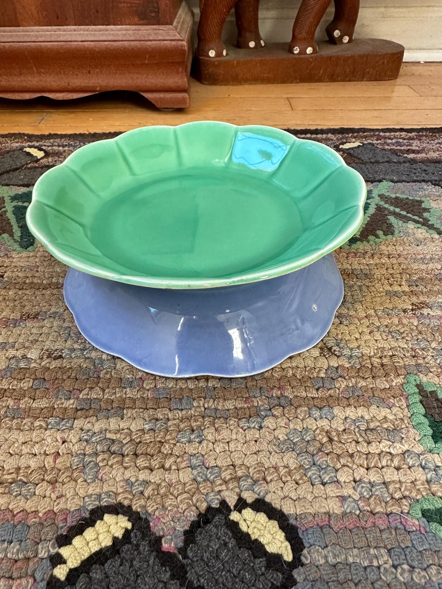 Vintage W S George Petal Ware Dessert / Soup or Cereal Bowls, Collectible Mid Century Dining and Serving, Vintage Pottery | 2 Bowls