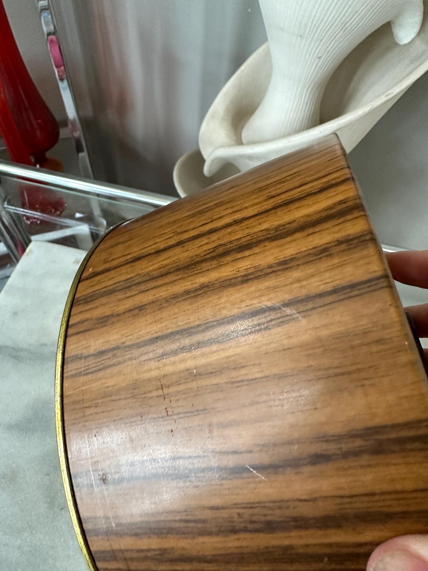 Wood Grain Ice Bucket, Round Guildcraft Ice Box, Vintage Insulated Countertop Storage Box, MCM Retro Barware, Metal Ice Holder