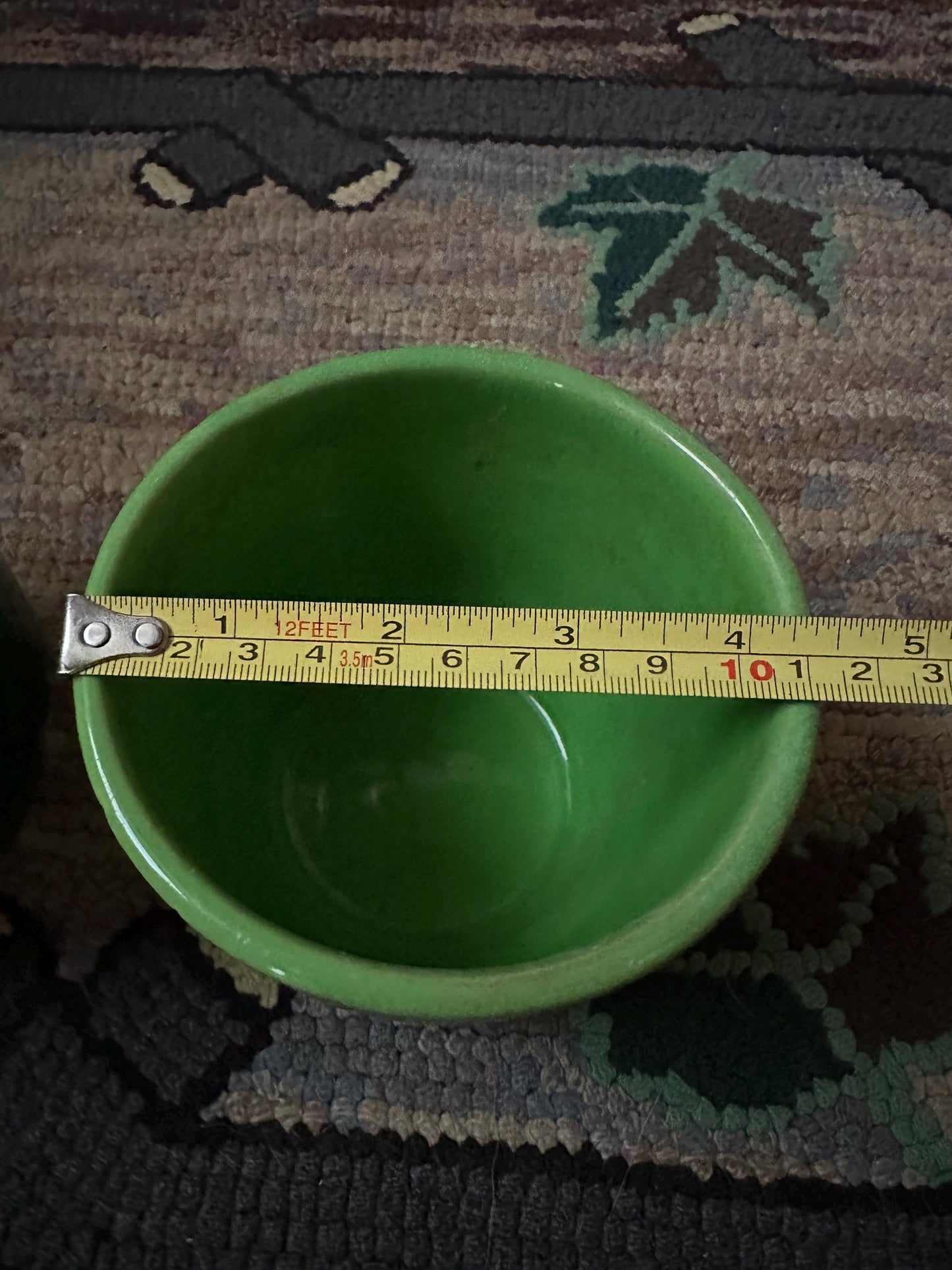 Set of Two Shawnee Pottery USA Planters | Two Shades of Green | Diamknd Pattetn | USA Pottery