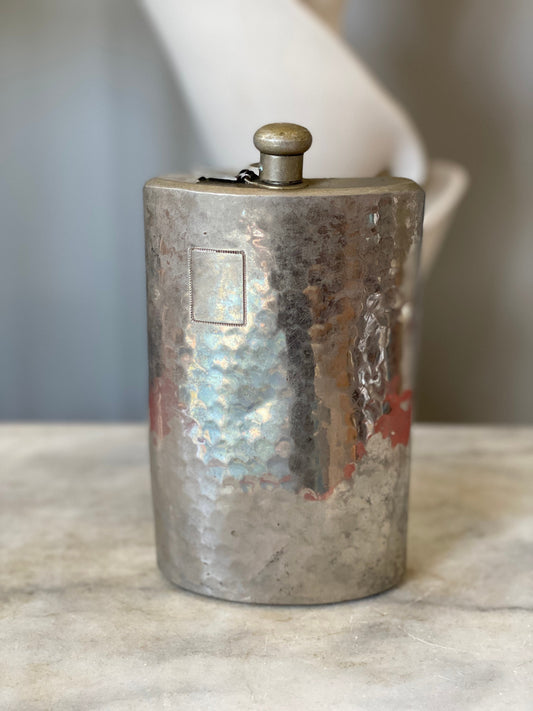 Hammered Chrome Plated German Hip Flask