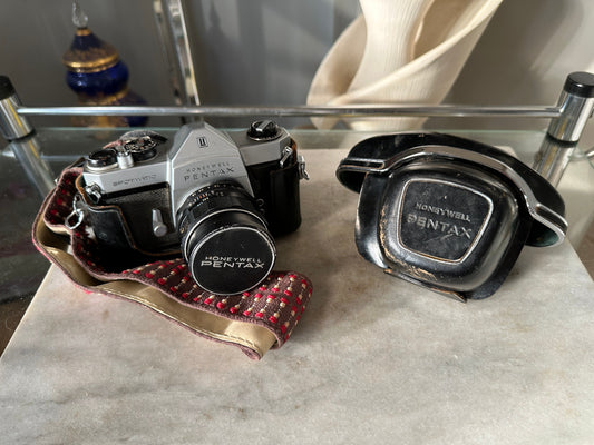 Black Honeywell Pentax Spotmatic Camera 35mm | Pentax SLR Camera, Vintage Pentax, Cool Woven  Camera Strap