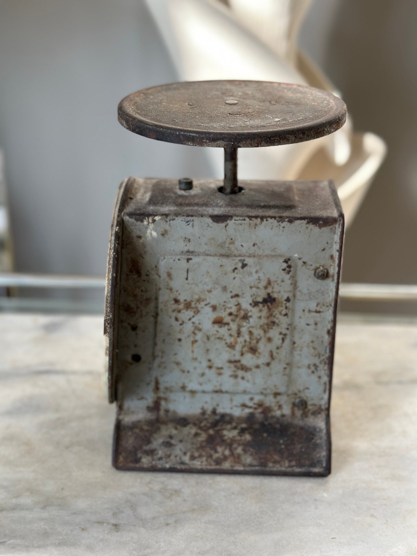 Vintage Auto Wate Metal Scale Decor | Kitchen Scale | Primitive Decor | Rustic Farmhouse