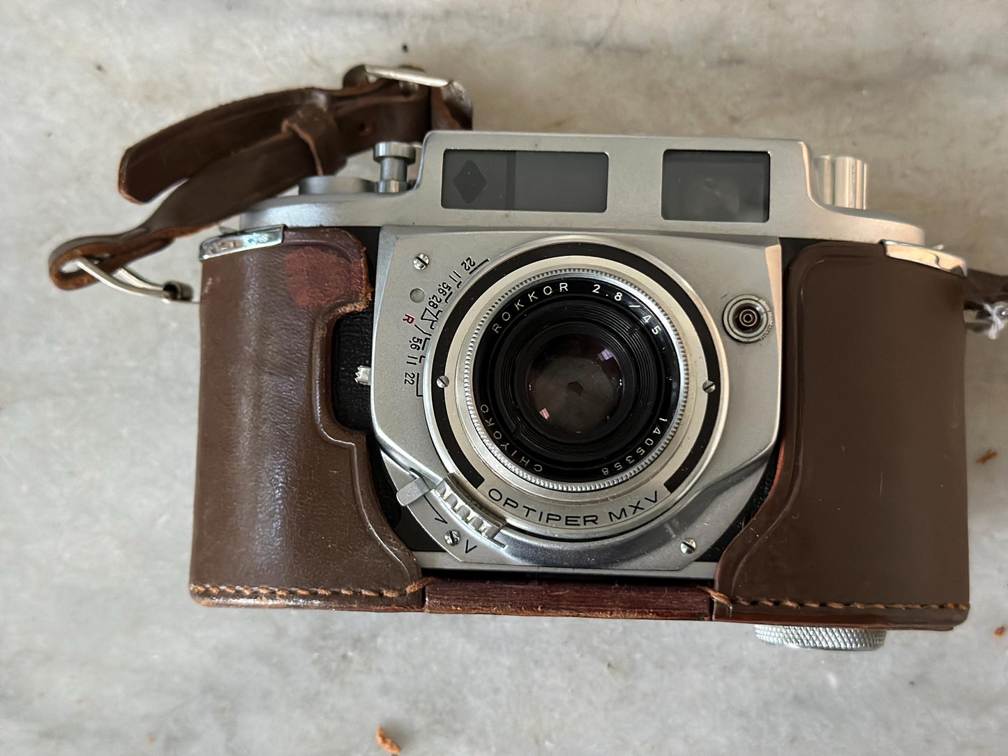 Minolta a-2 A2 35MM Range Finder Camera *Very Nice* 45MM 2.8 Rokkor Lens