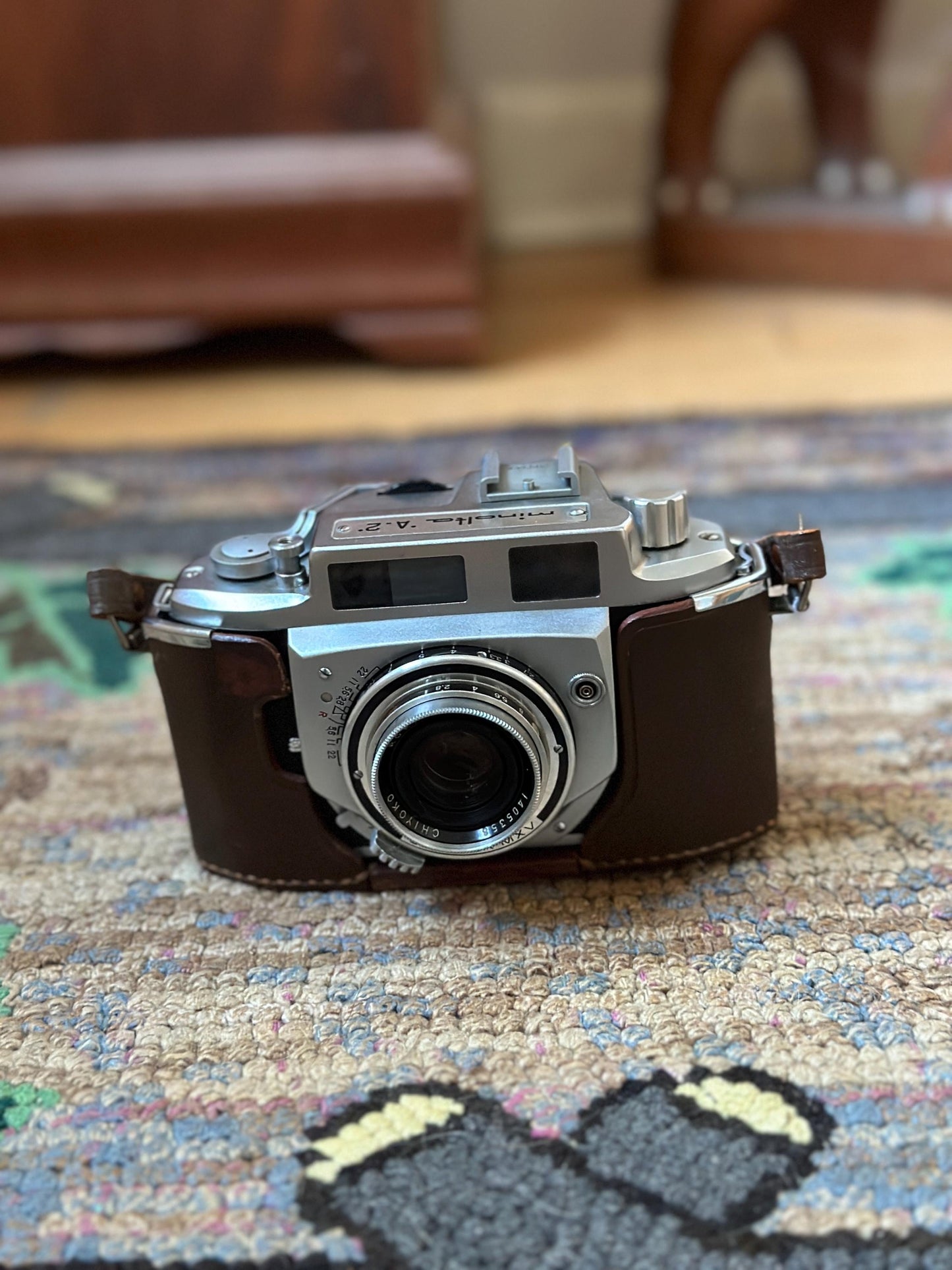 Minolta a-2 A2 35MM Range Finder Camera *Very Nice* 45MM 2.8 Rokkor Lens