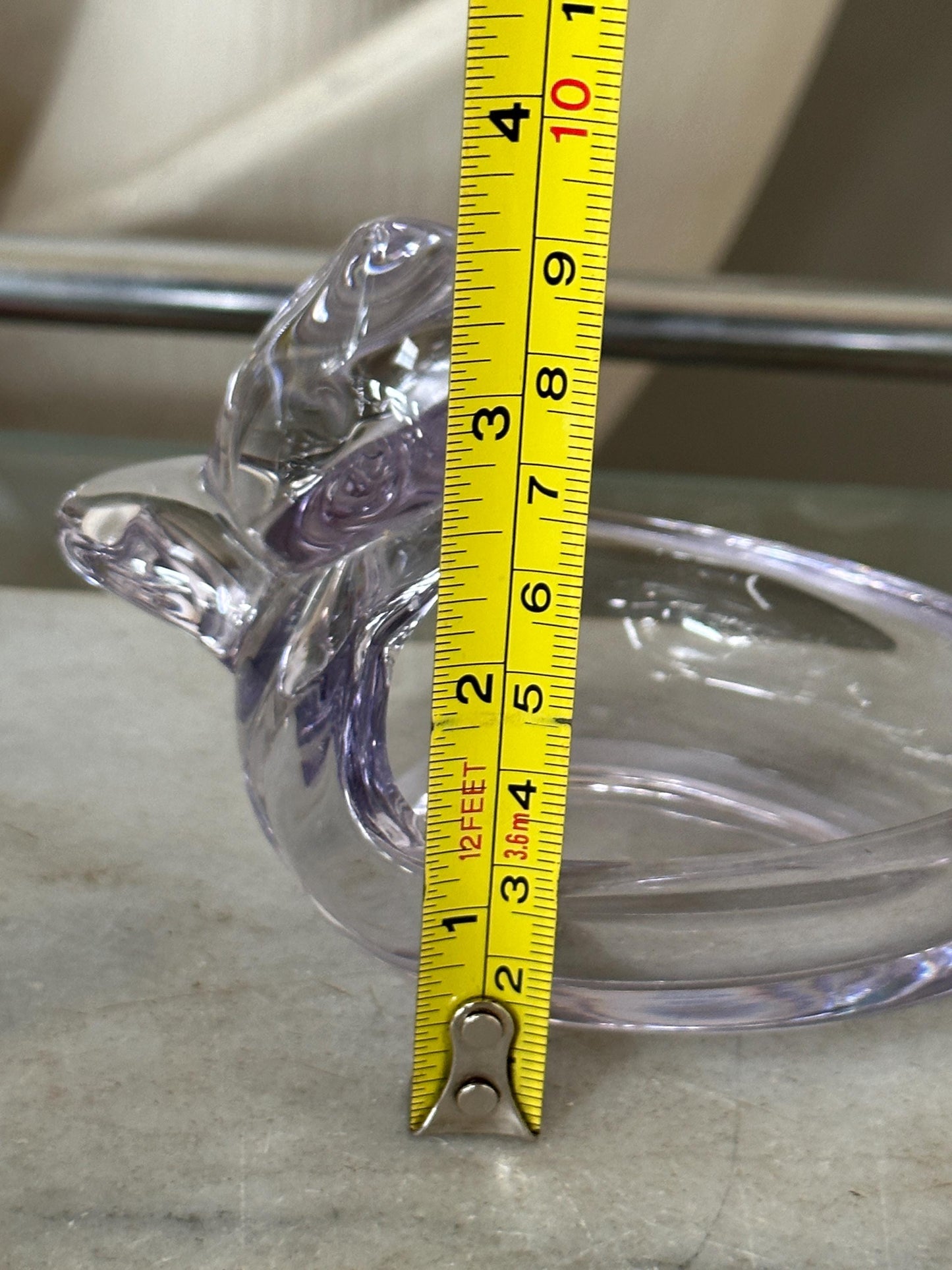 Vintage Duck glass cigarette box and two (2) matching ashtrays | MCM Art Glass Duck Dish and Ashtrays | Mid Centurg Modern Decor