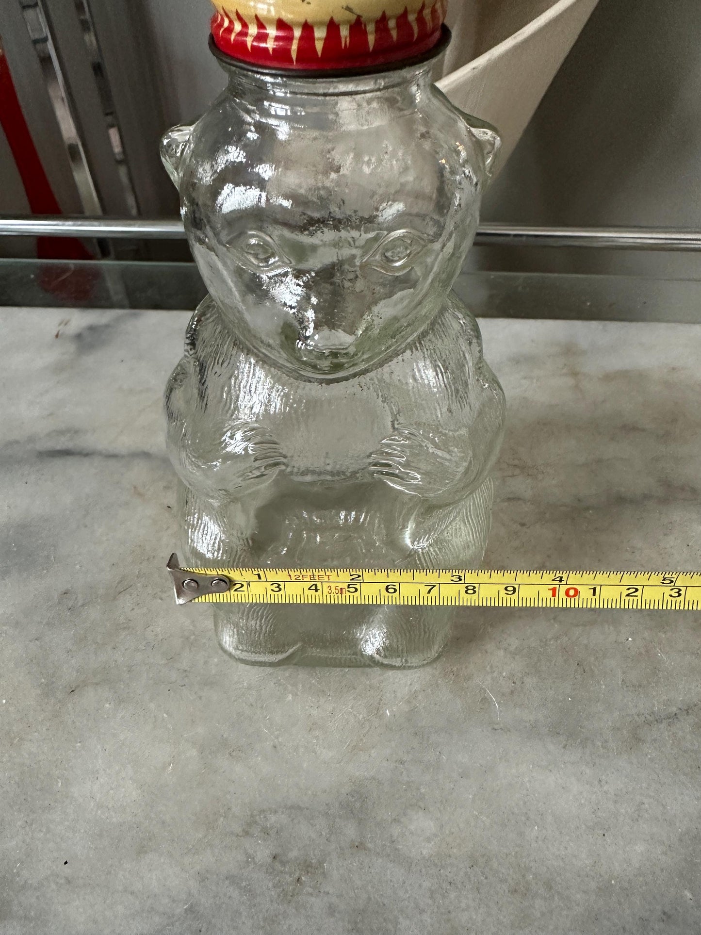 Vintage Snow Crest Bank Bottle, Vintage, Bear Bank | 1940s Snow Crest Glass Bear Jar Bank