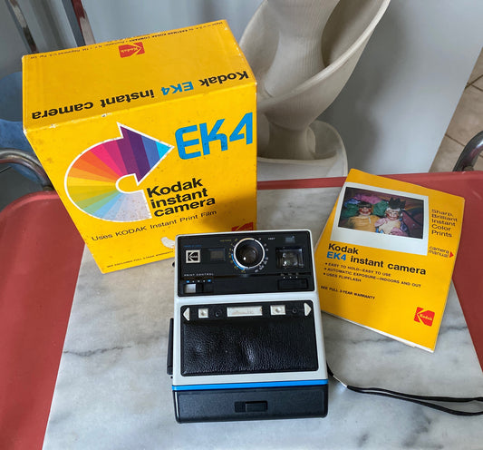 Kodak EK4 - Vintage, Camera and Original Box, Photo, 80s, Instant Camera, Photograph, Decor, Memorabilia