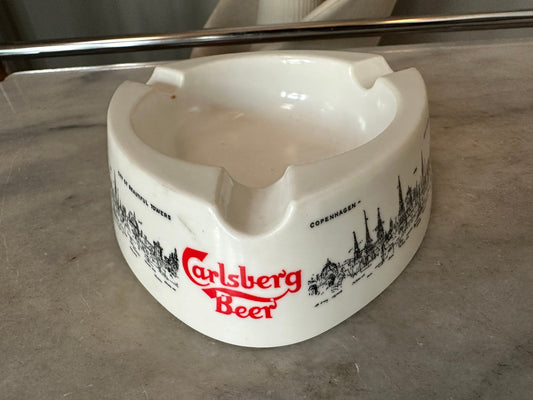 Ashtray Beer Man Gift Beer Souvenir Brewery Large CARLSBERG BEER Copenhagen City Towers Smoking Tobacco Made in Italy 70s Beer Hall Brew Pub