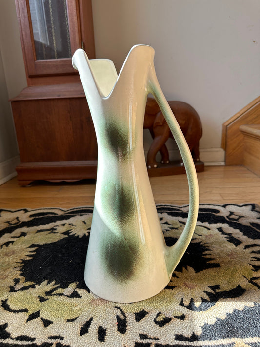 Vintage ROYAL HAEGER R-1619-S Pottery Green Pitcher Vase Mid Century Modern
