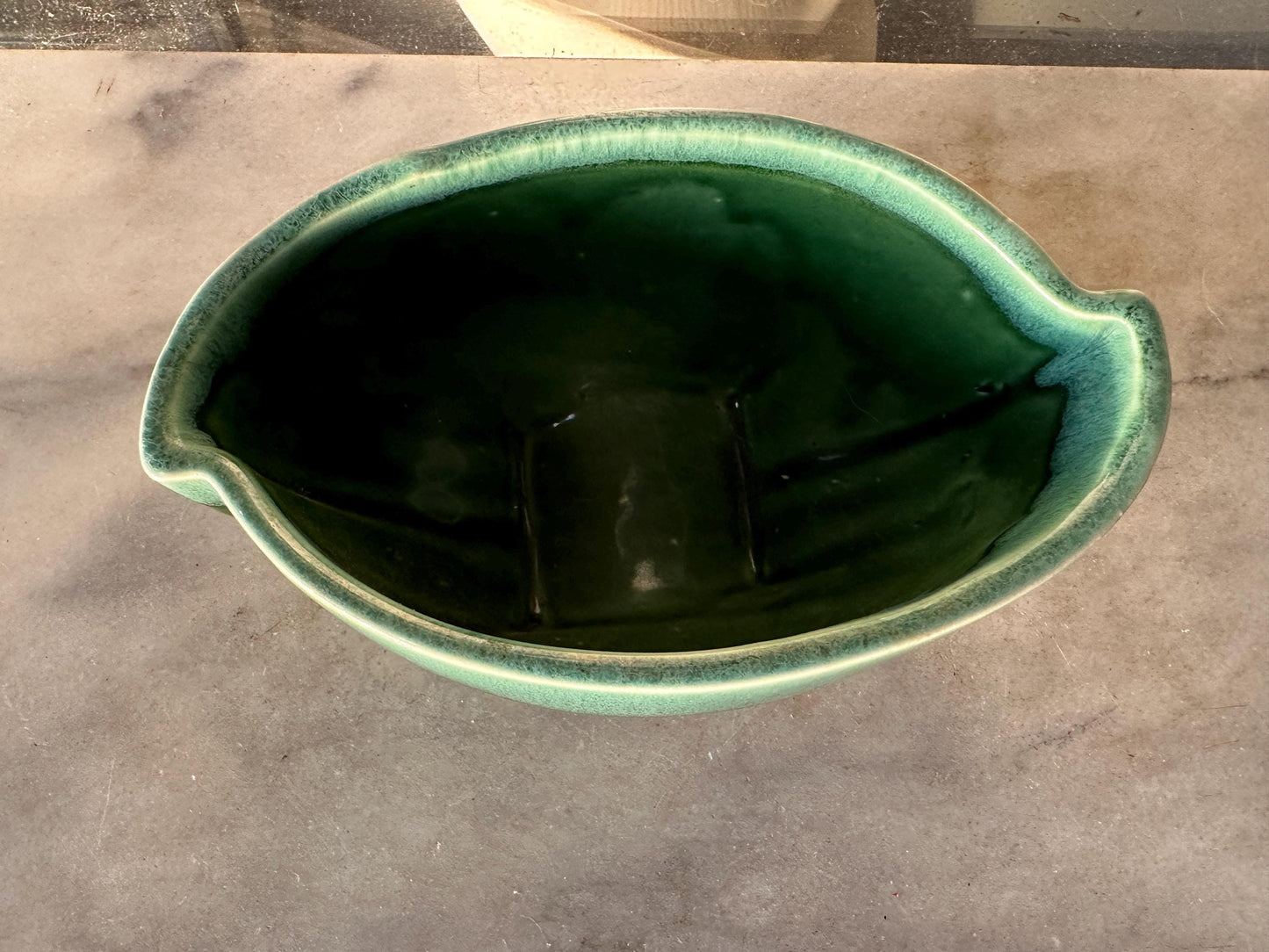 Covina Pottery CP Planter Ceramic MCM Amoeba Kidney Teardrop Footed Pot 346