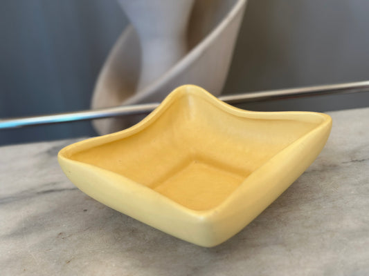 Vintage Sunny Yellow McCoy Planting Dish | 1960s McCoy USA Pottery