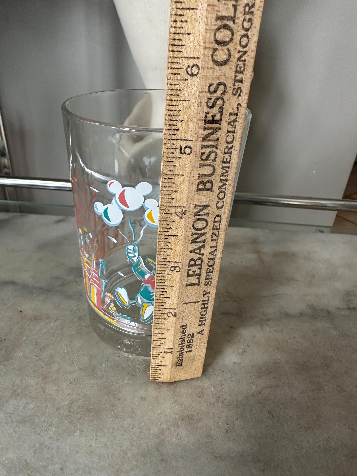 Walt Disney World Remember The Magic 25th Anniversary Glasses | Set of 4 | Mickey Mouse, Donald Duck, Goffy, Lumiere