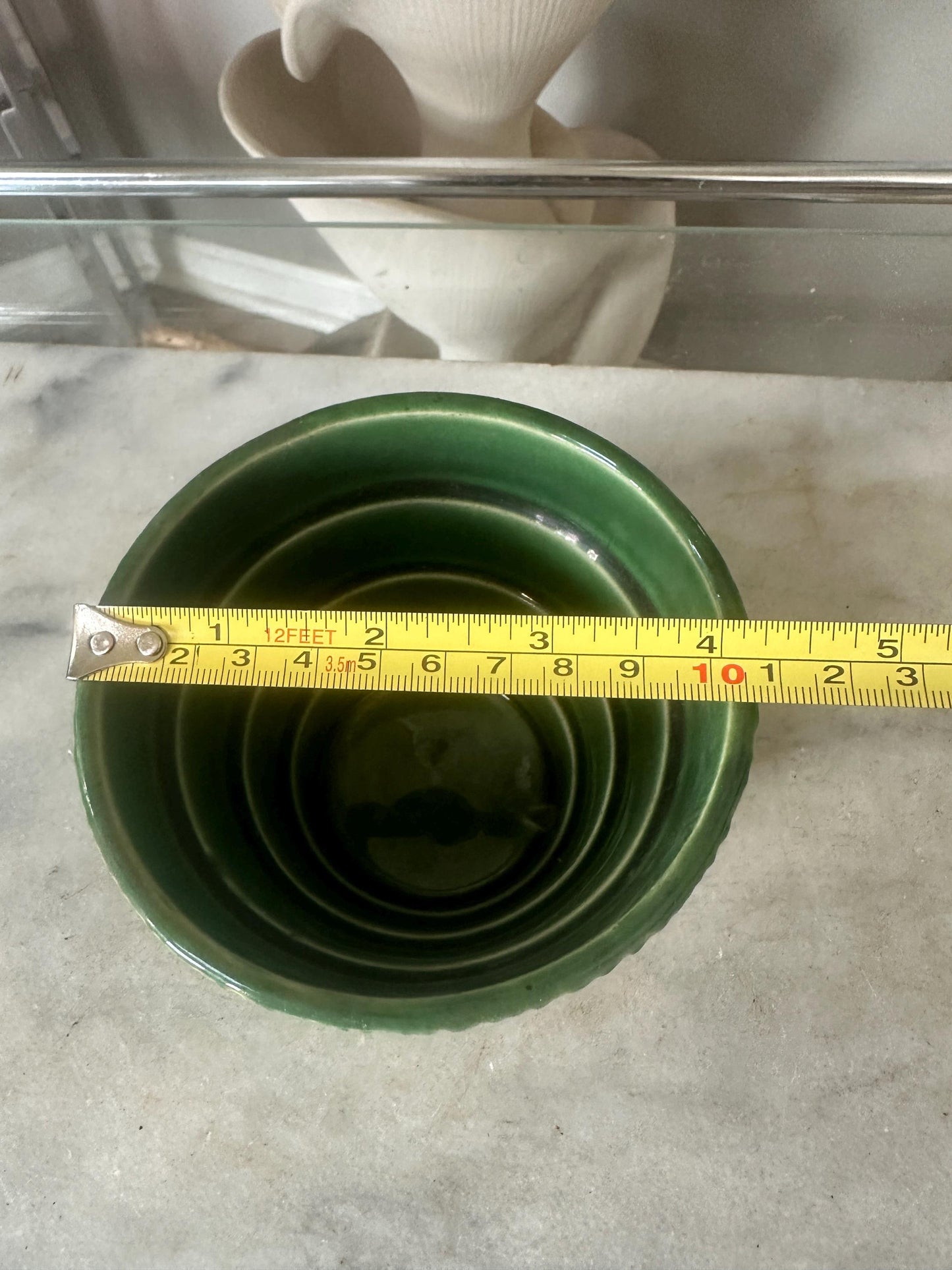 MCCOY vintage 1940’s basket weave green planter
