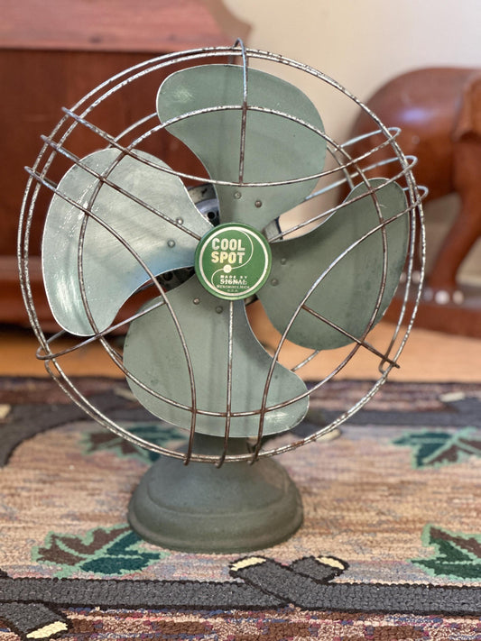 Vintage Cool Slot Metal Fan |Made by Signal | Menominee Mich, USA |  Industrial Cage Fan |  Works