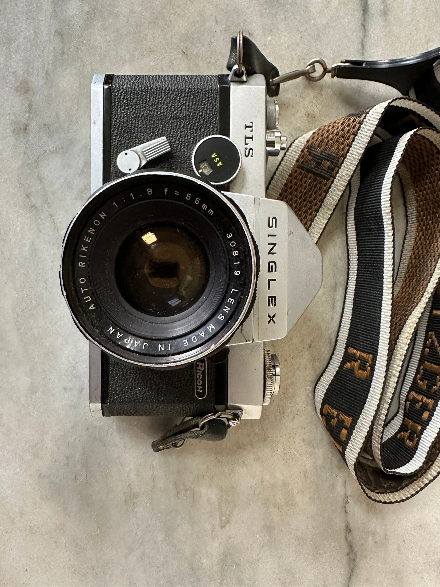 Ricoh Singlex TLS 35mm SLR Film Camera with 55mm 30819 Rikenon  Lens
