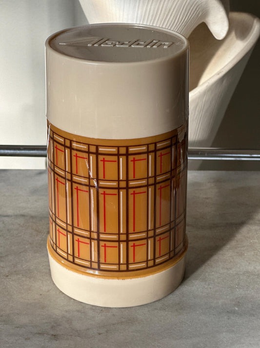 Aladdin Wide Mouth Thermos Pint Bottle Best Buy WM4040 Plaid Picnic Vintage | NOS