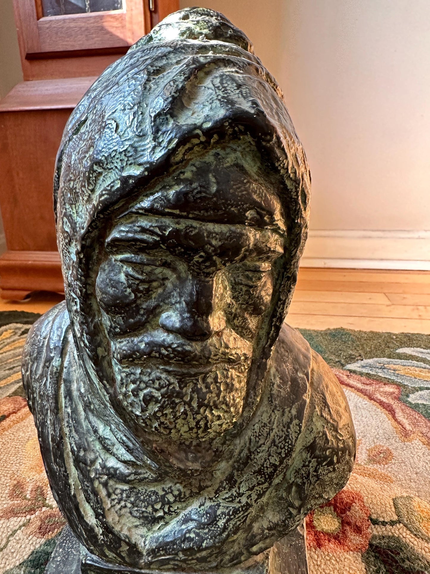 1960s Vintage Michelangelo Sculpture Self Portrait Bust by Austin Productions Art