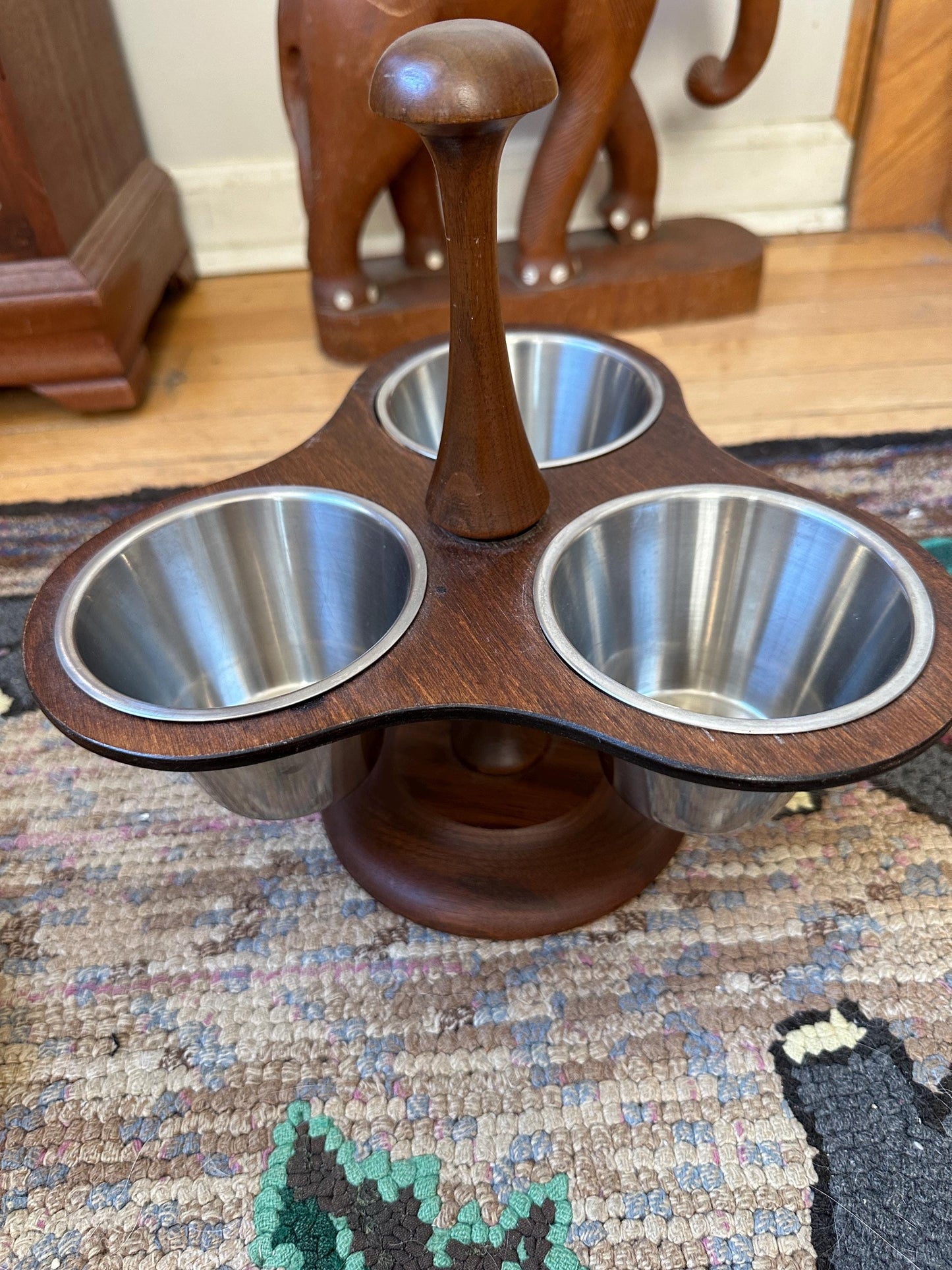 MCM Charcuterie Set | Margaret Studios Condiment Server | Mid Century Modern | Cutting Board | Sivided Tray | Serving Forks and Knives
