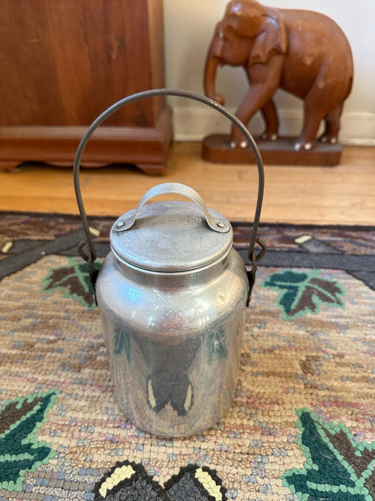 Vintage Aluminum Cream/Milk Container 1950-60s Good Vintage Condition | Primitive Farmhouse Decor | VIKO Amadeus in USA