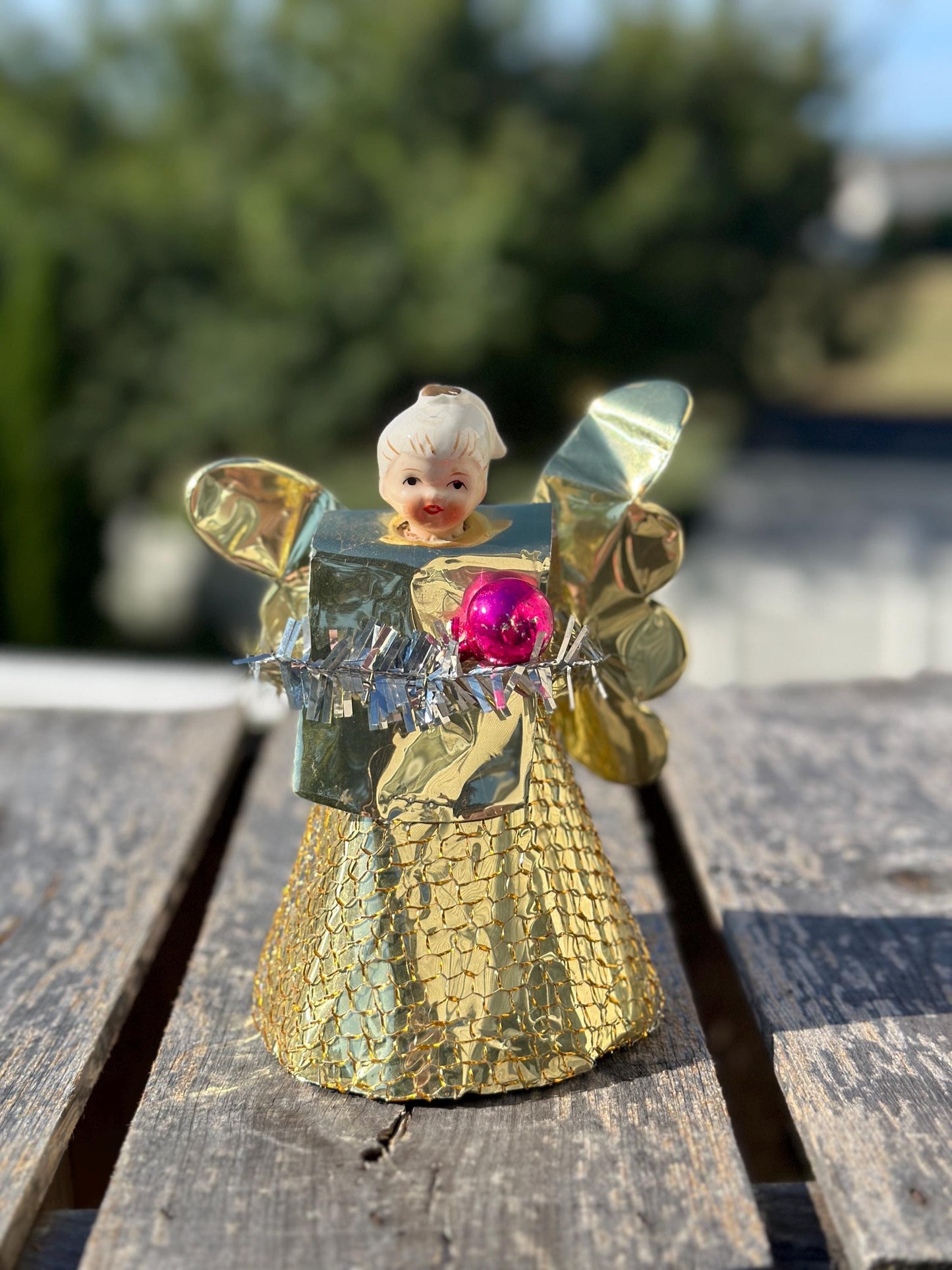 Vintage Holt Howard Angel Ornament: 1950s MCM Christmas Tree Topper