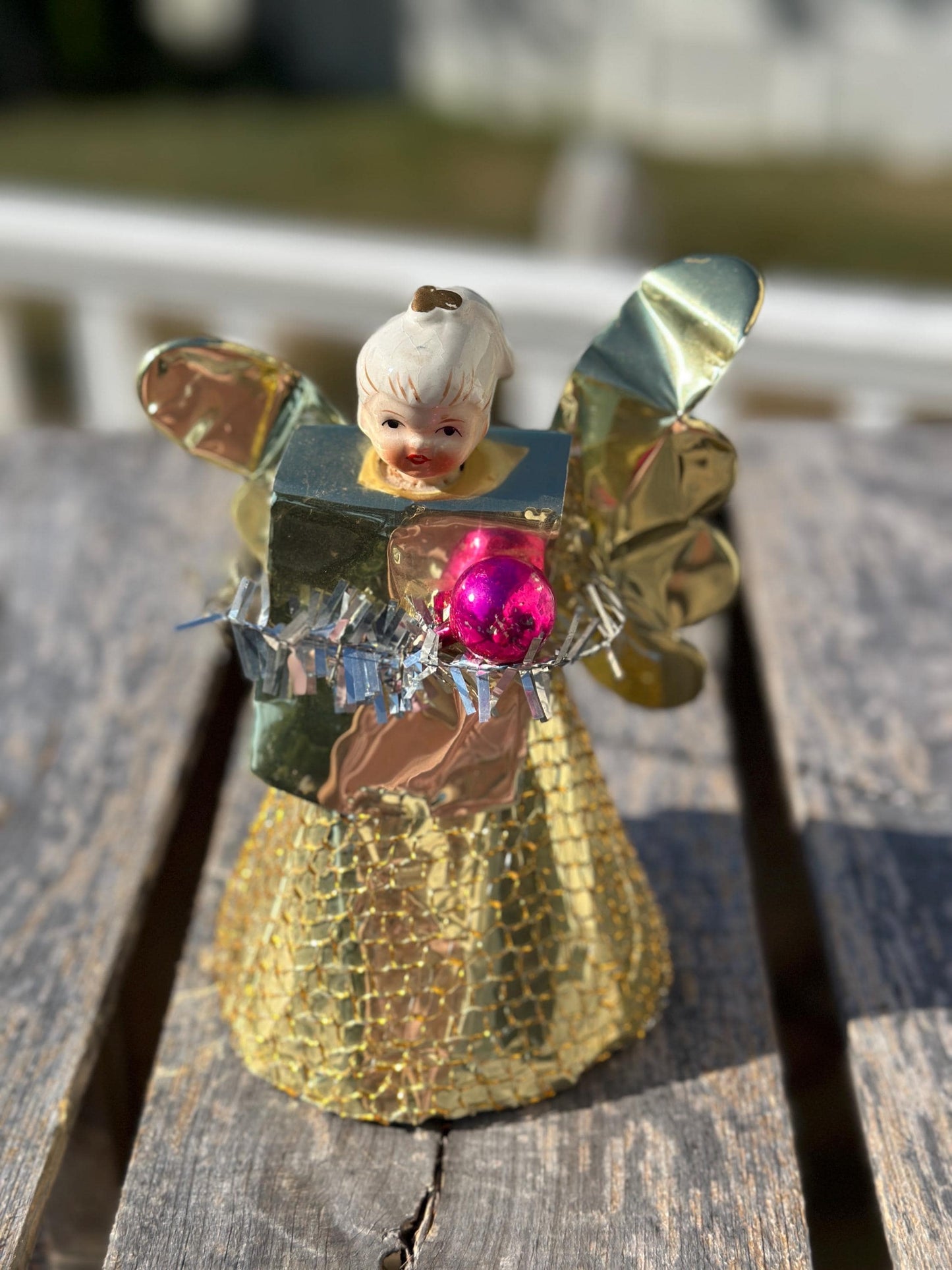 Vintage Holt Howard Angel Ornament: 1950s MCM Christmas Tree Topper