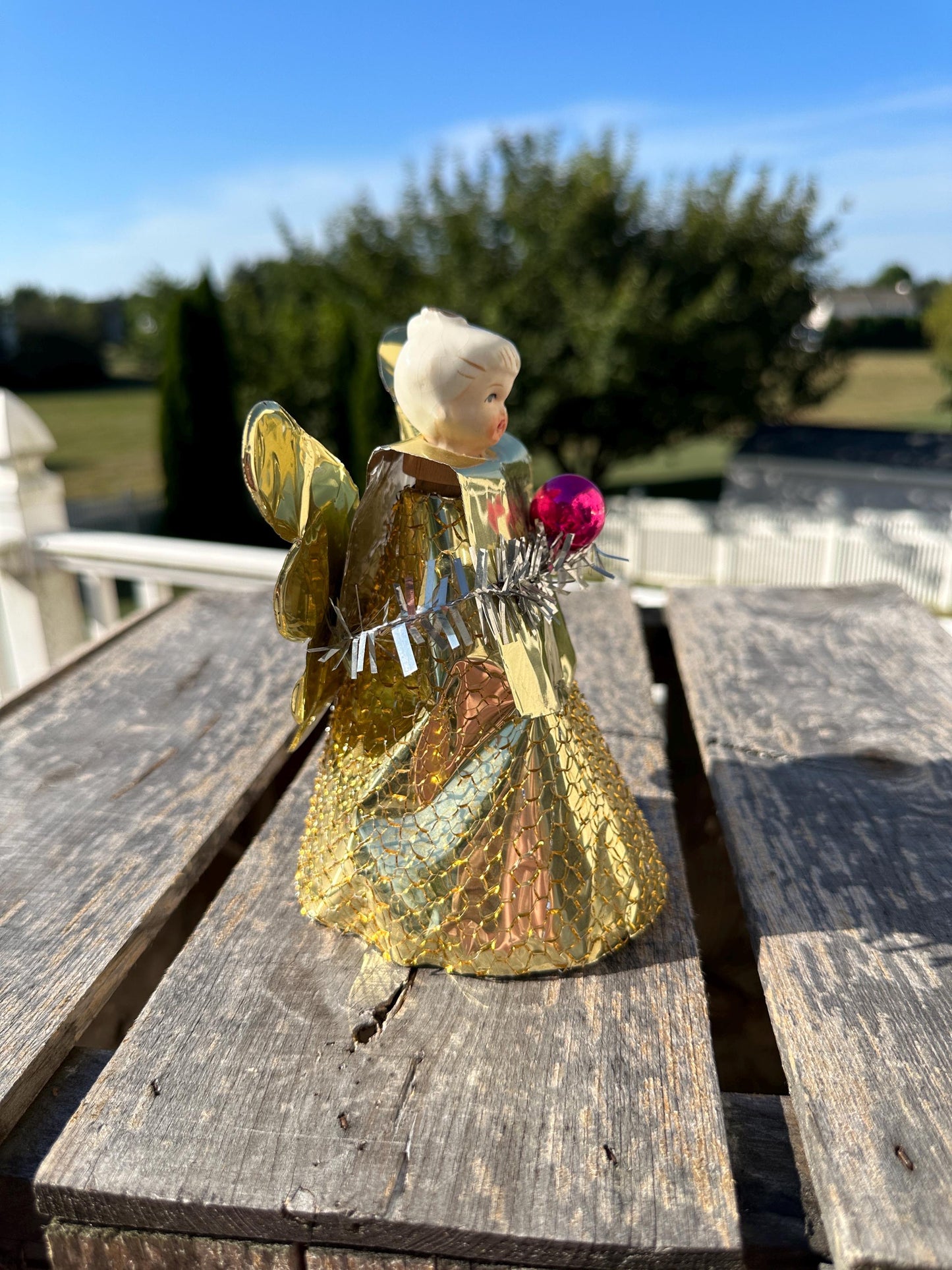 Vintage Holt Howard Angel Ornament: 1950s MCM Christmas Tree Topper