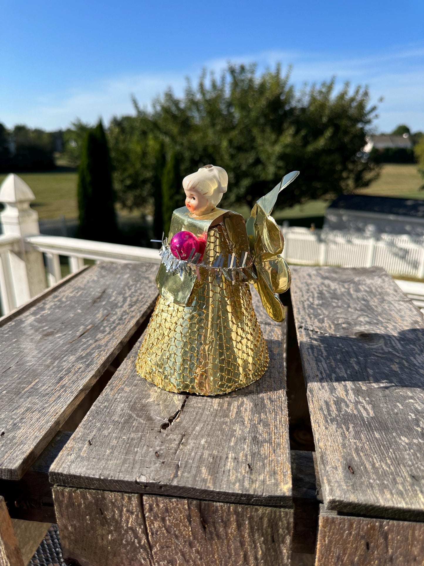 Vintage Holt Howard Angel Ornament: 1950s MCM Christmas Tree Topper