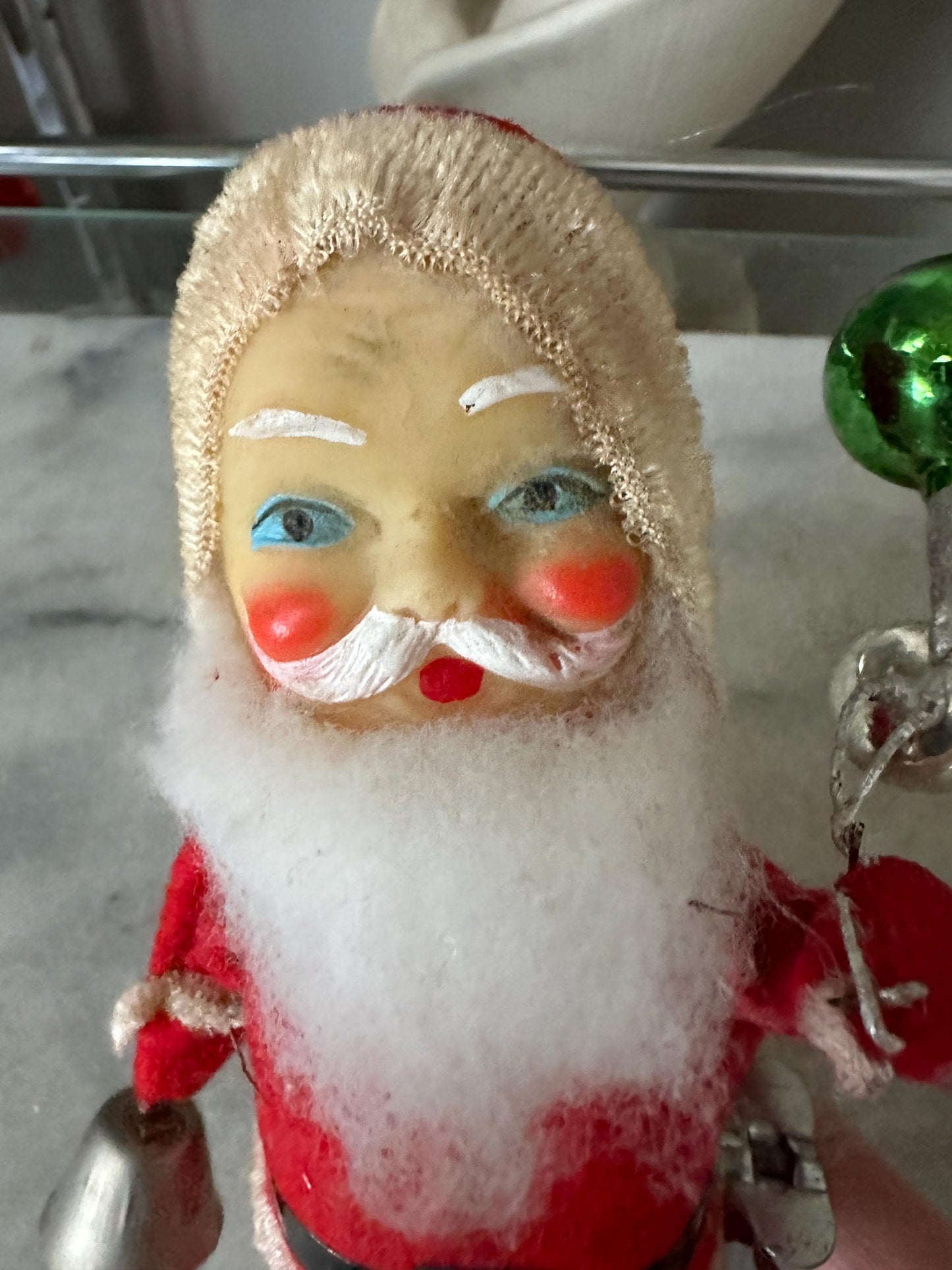 Vintage Wind-Up Santa Toy: 1950s Ringing Bell, Made in Japan