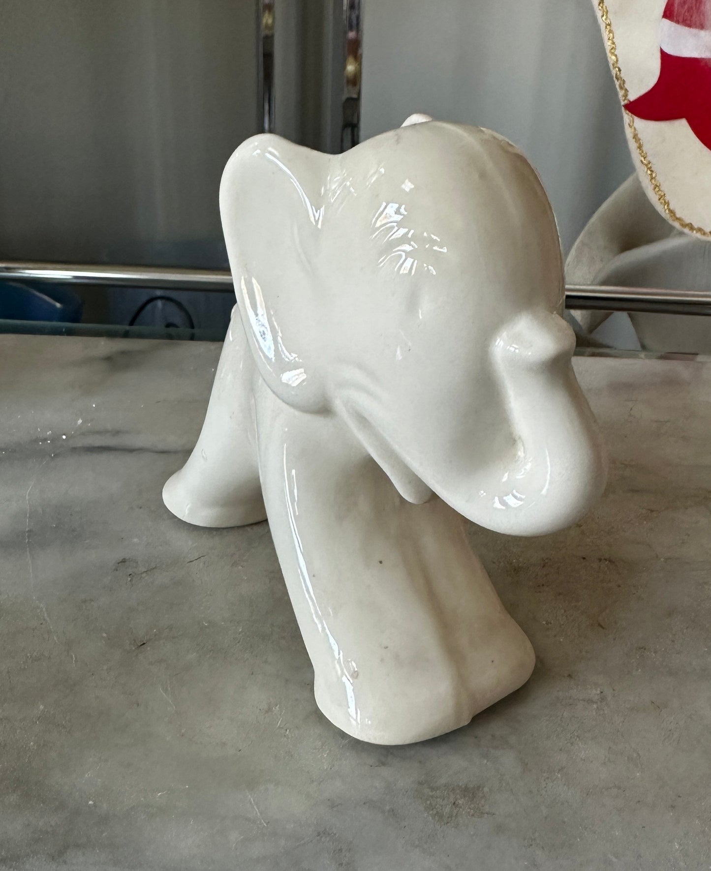 Vintage Hull White Elephant Planter | Stretch Elephant | USA Pottery