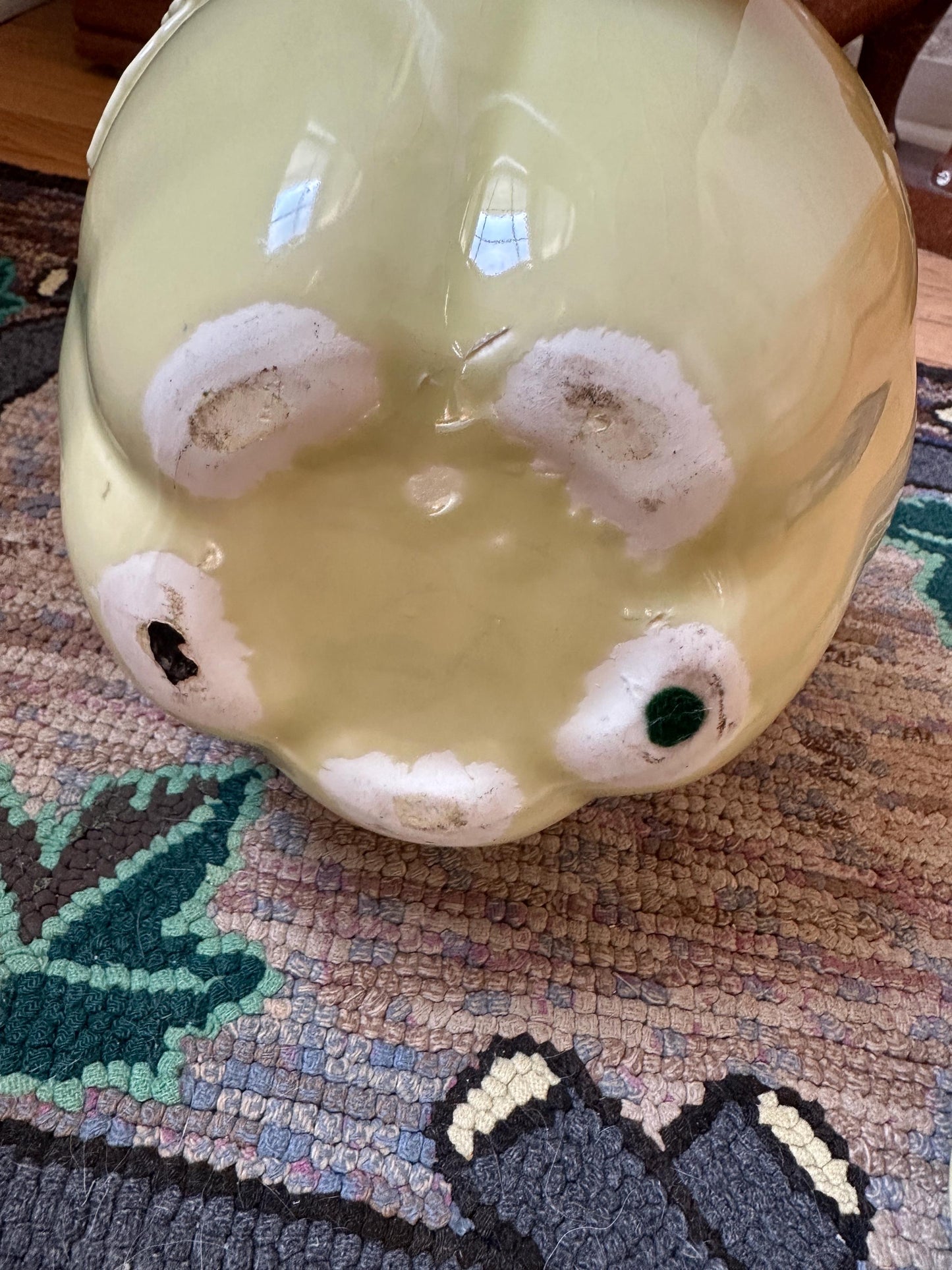 Rare* Yellow Hull Pottery Blushing Apple 1940's Mid Century Cookie Jar