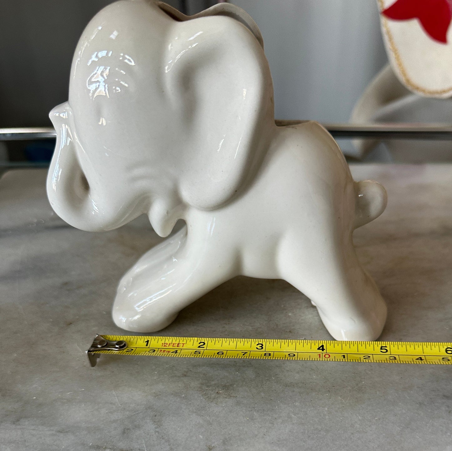 Vintage Hull White Elephant Planter | Stretch Elephant | USA Pottery