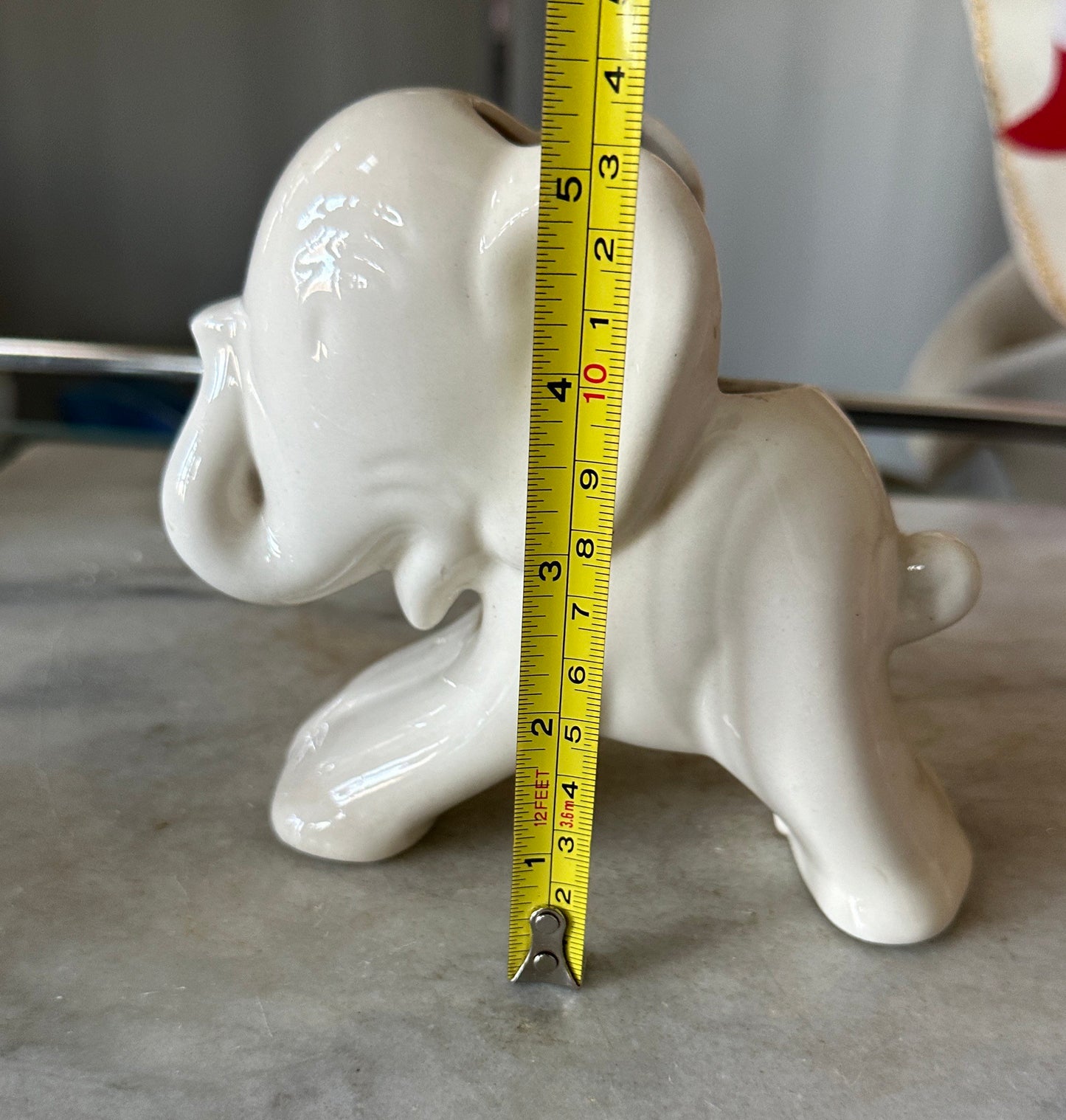 Vintage Hull White Elephant Planter | Stretch Elephant | USA Pottery