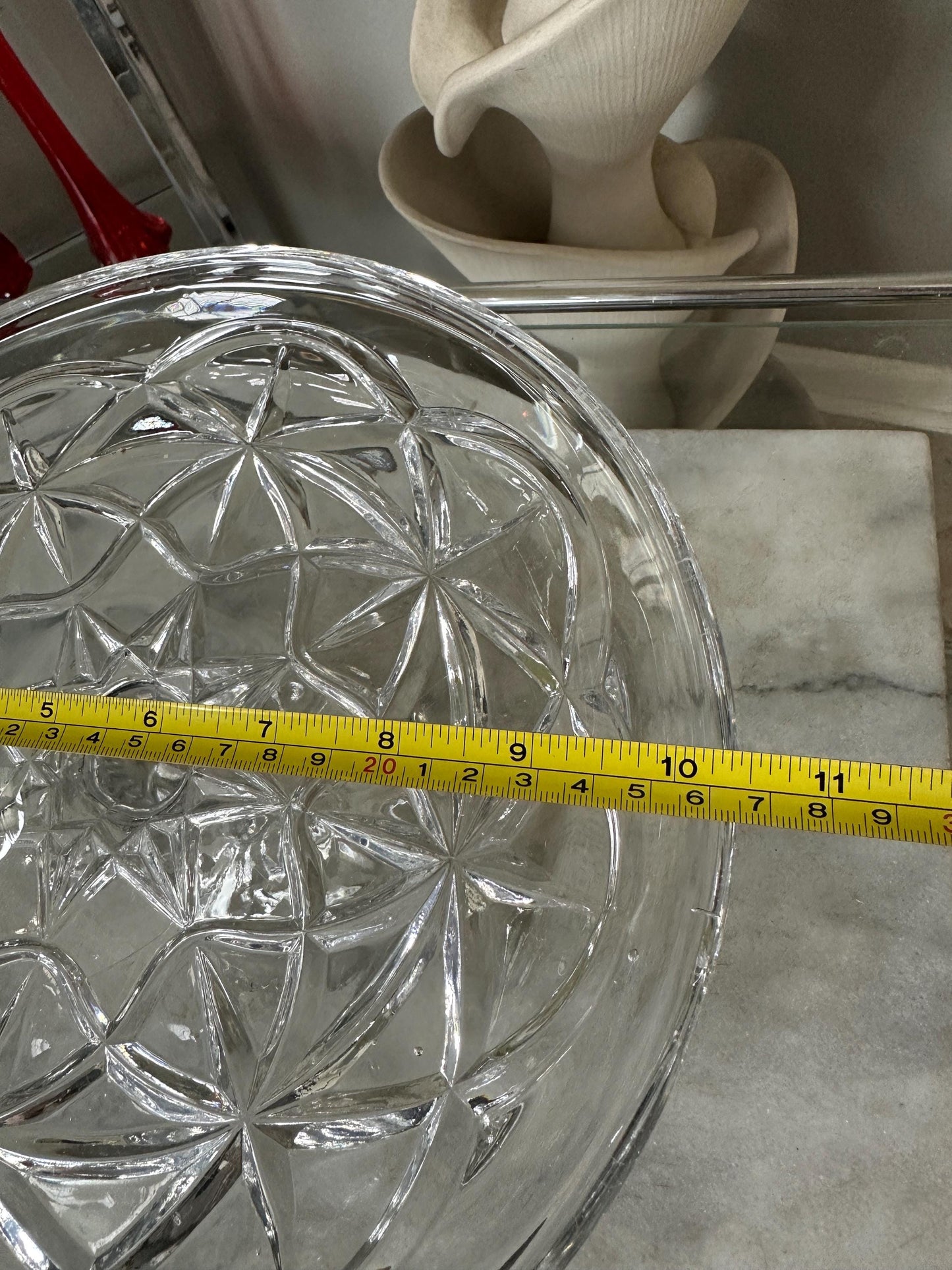 Lenox Shooting Star Cake Plate - 10.5" Crystal Cake Stand - 2002 Vintage Elegant Dessert Server